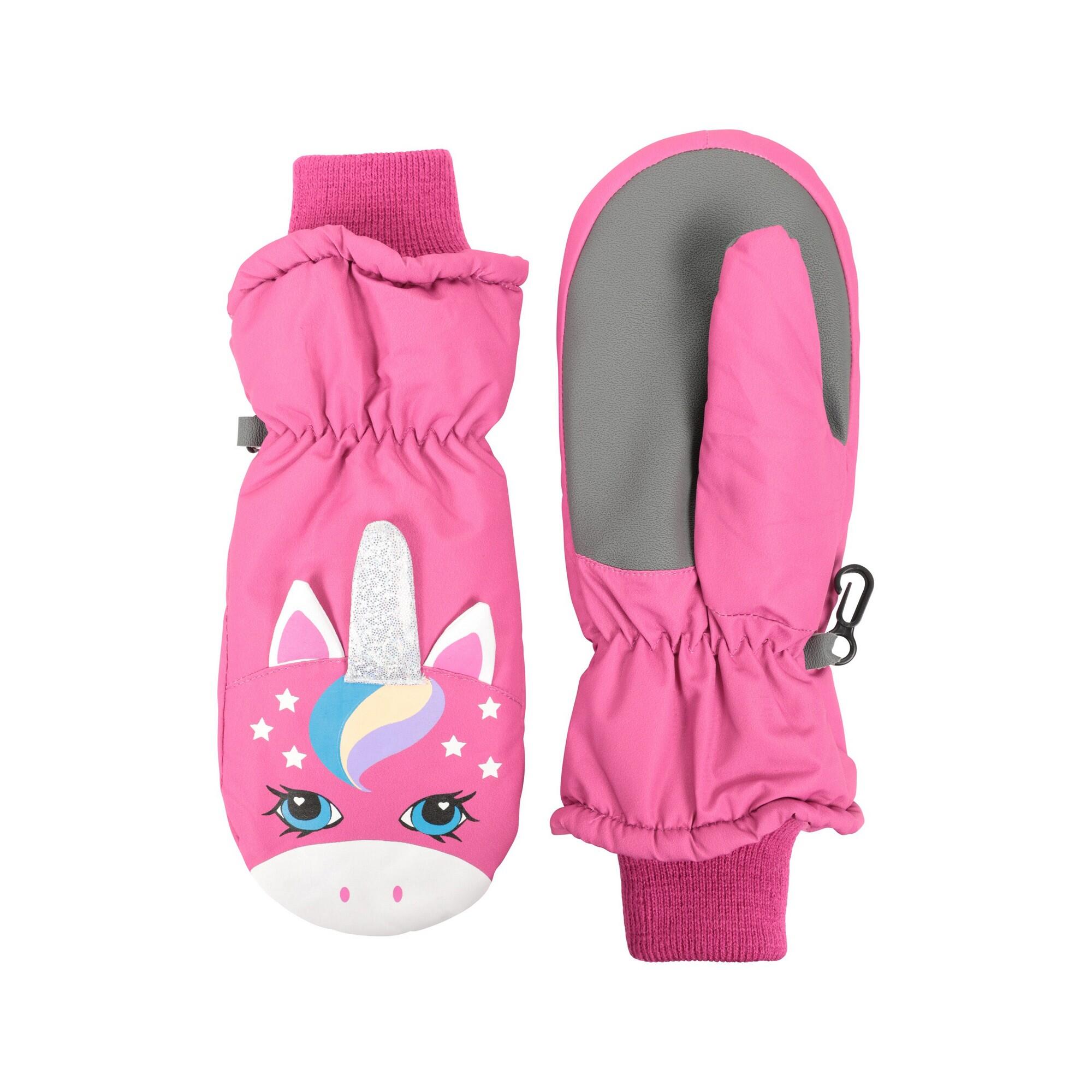 Ragazze Unicorno Manopole Da Sci Mountain Warehouse Critter Rosa 3/4