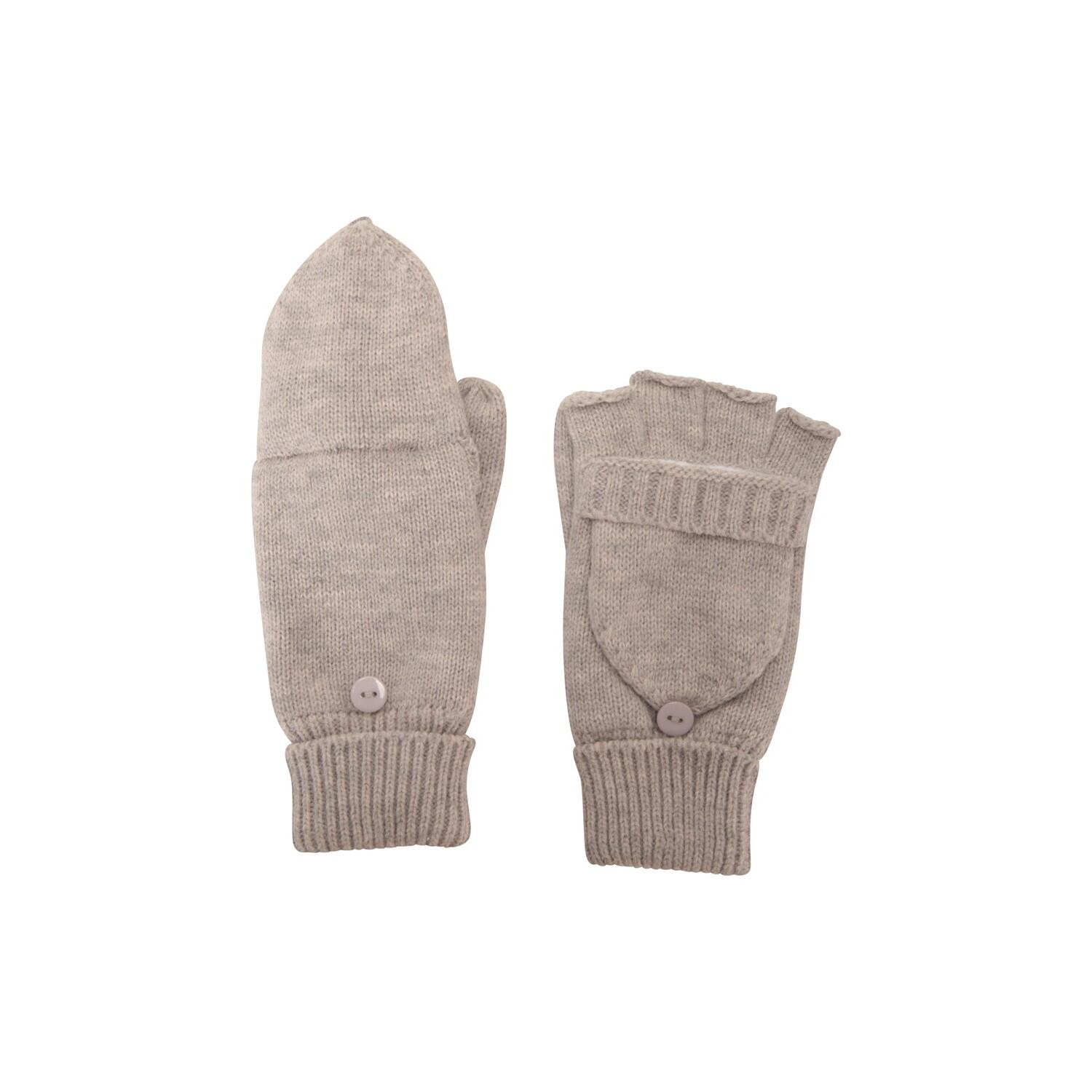 Fäustlinge, Jerseyware Fingerlos Damen Beige 3/4