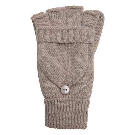 Fäustlinge, Jerseyware Fingerlos Damen Beige