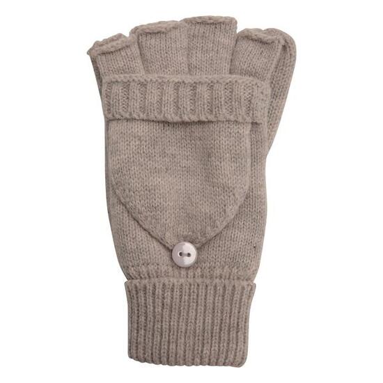 Fäustlinge, Jerseyware Fingerlos Damen Beige