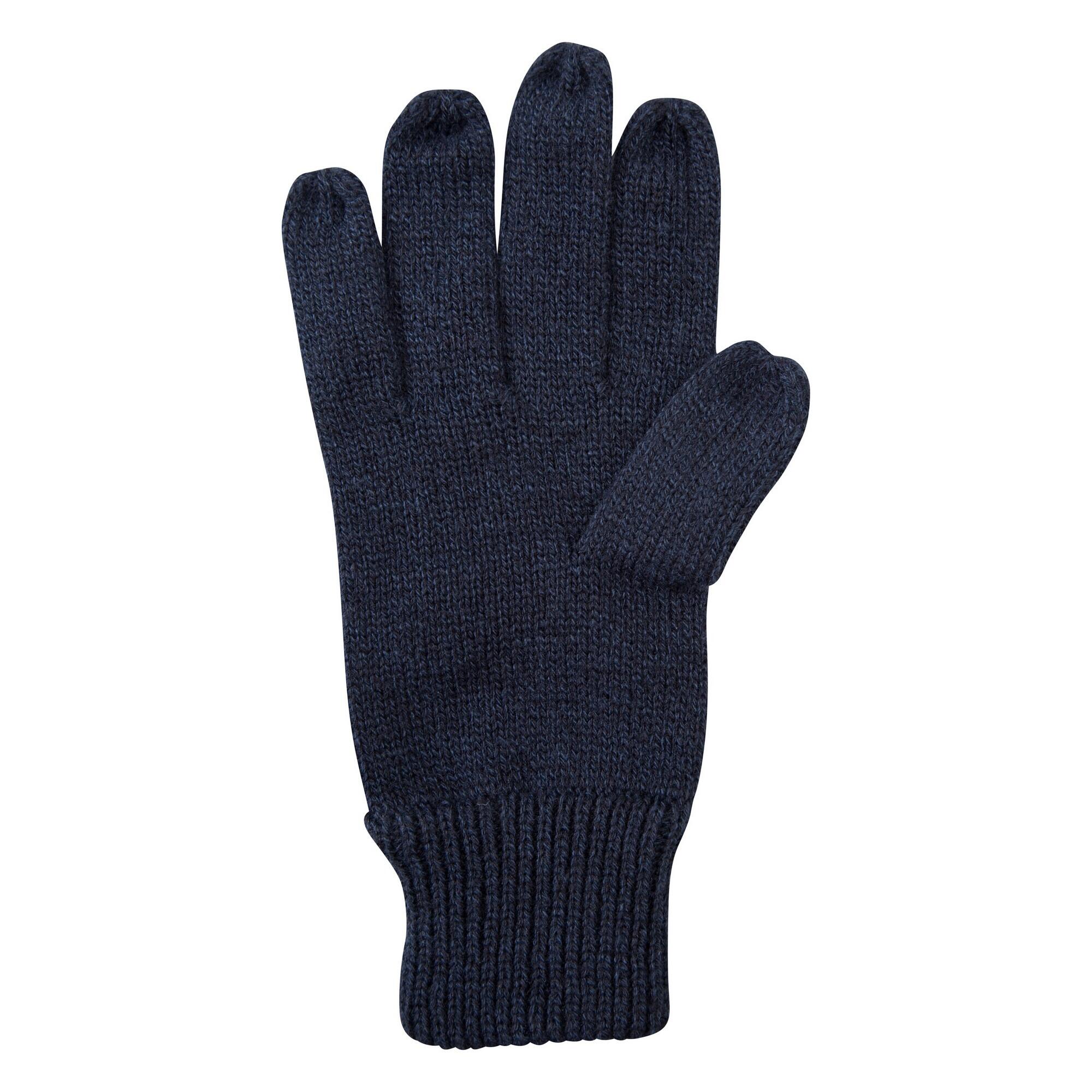 Mens Compass Knitted Gloves (Navy) 2/3