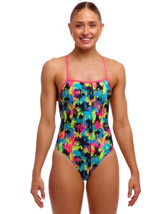 Funkita Badeanzug Strapped In Blotchy Babe