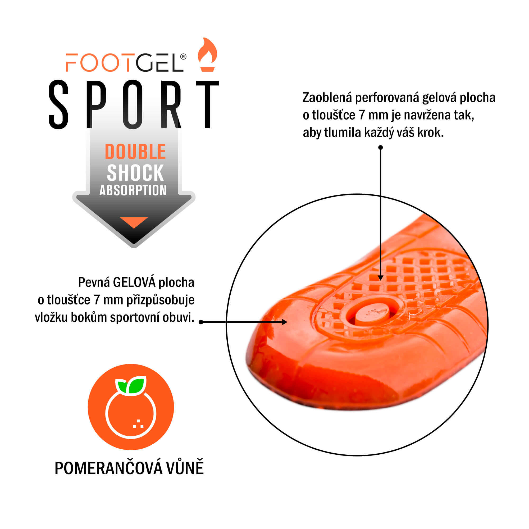 Einlegesohlen MultiSport - Orangenduft - Orange 4/5
