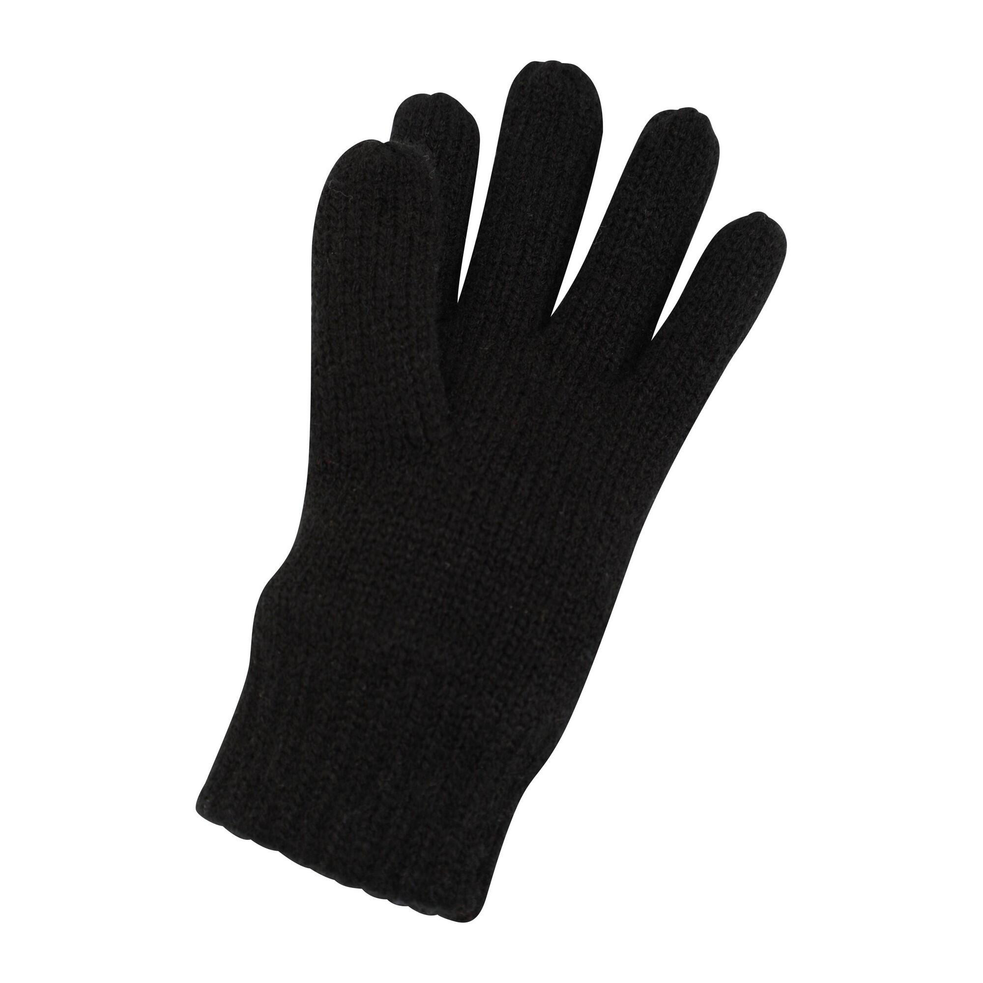 Childrens/Kids Thermal Thinsulate Knitted Gloves (Black) 4/4