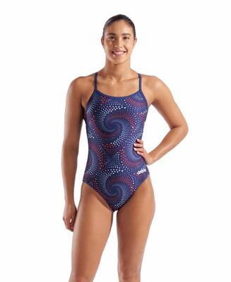 Arena badpak lightdrop back fireflow navy/rood
