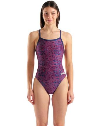 Arena Snakeskin Challenge Back Badeanzug Damen - Marine/Rot/Weiß, UK 38