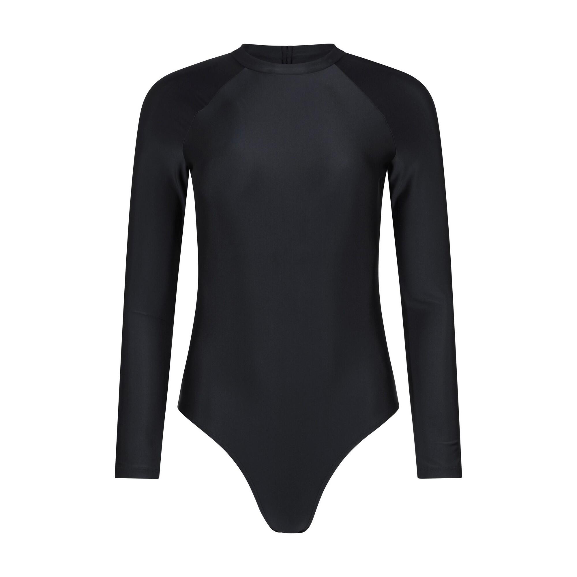 MOUNTAIN WAREHOUSE Womens/Ladies Sydney LongSleeved One Piece Swimsuit (Black)