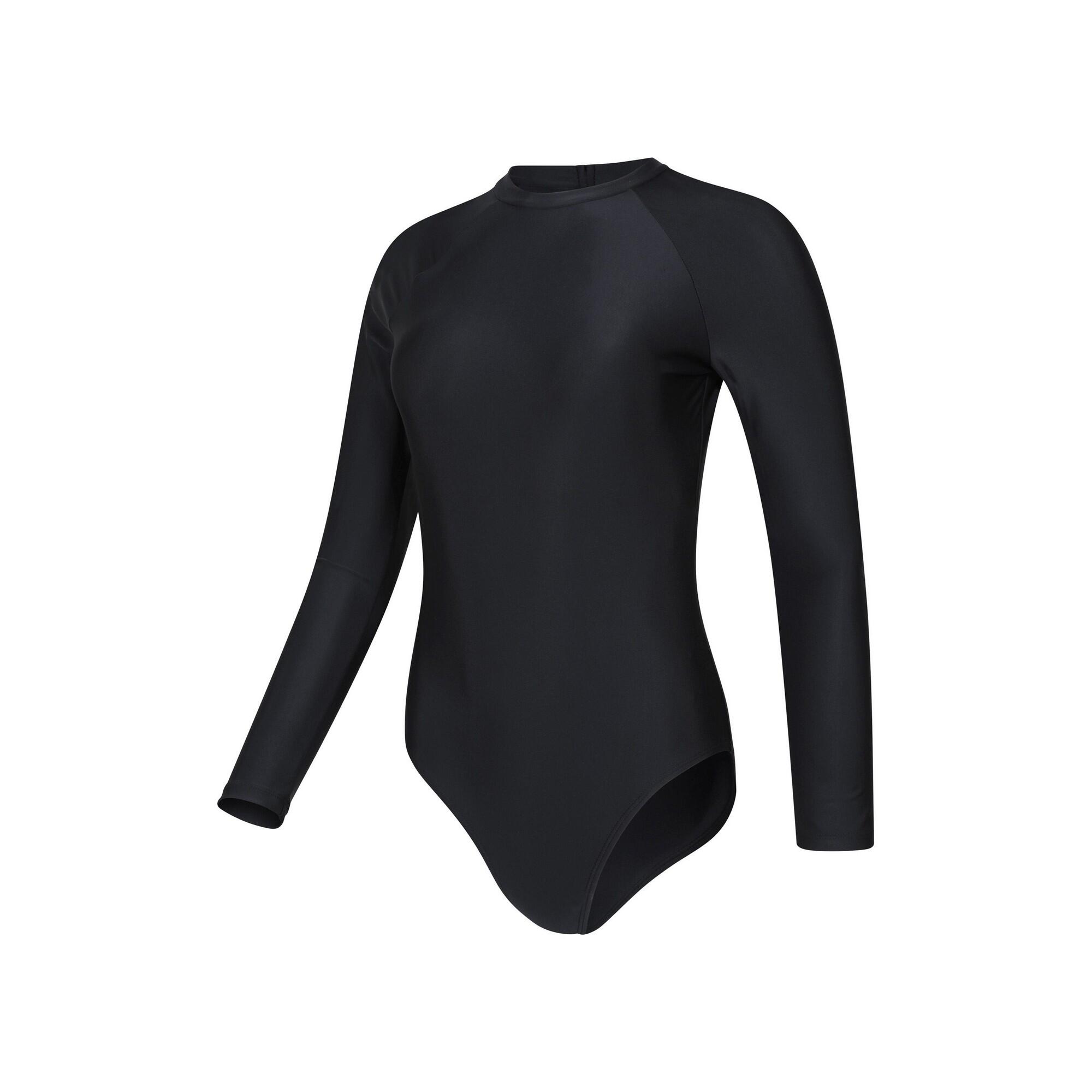 "Sydney" Badeanzug für Langärmlig Damen Schwarz 4/4