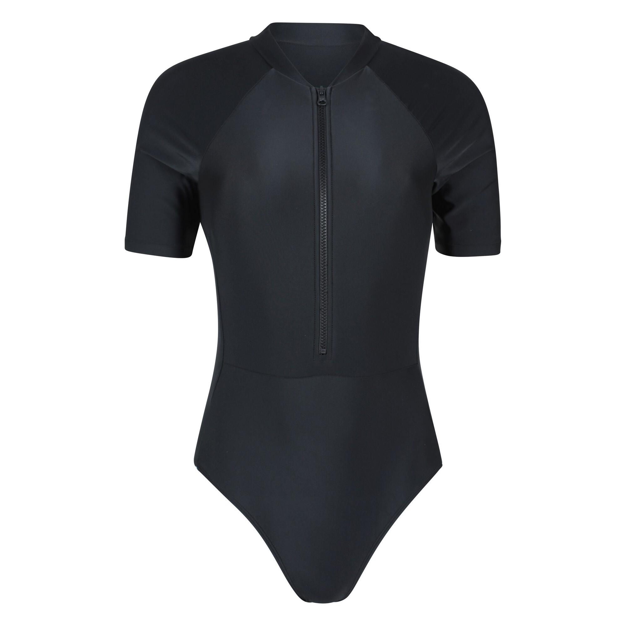 MOUNTAIN WAREHOUSE Costume Da Bagno Intero Maniche Corte Donna Mountain Warehouse Surfer Nero