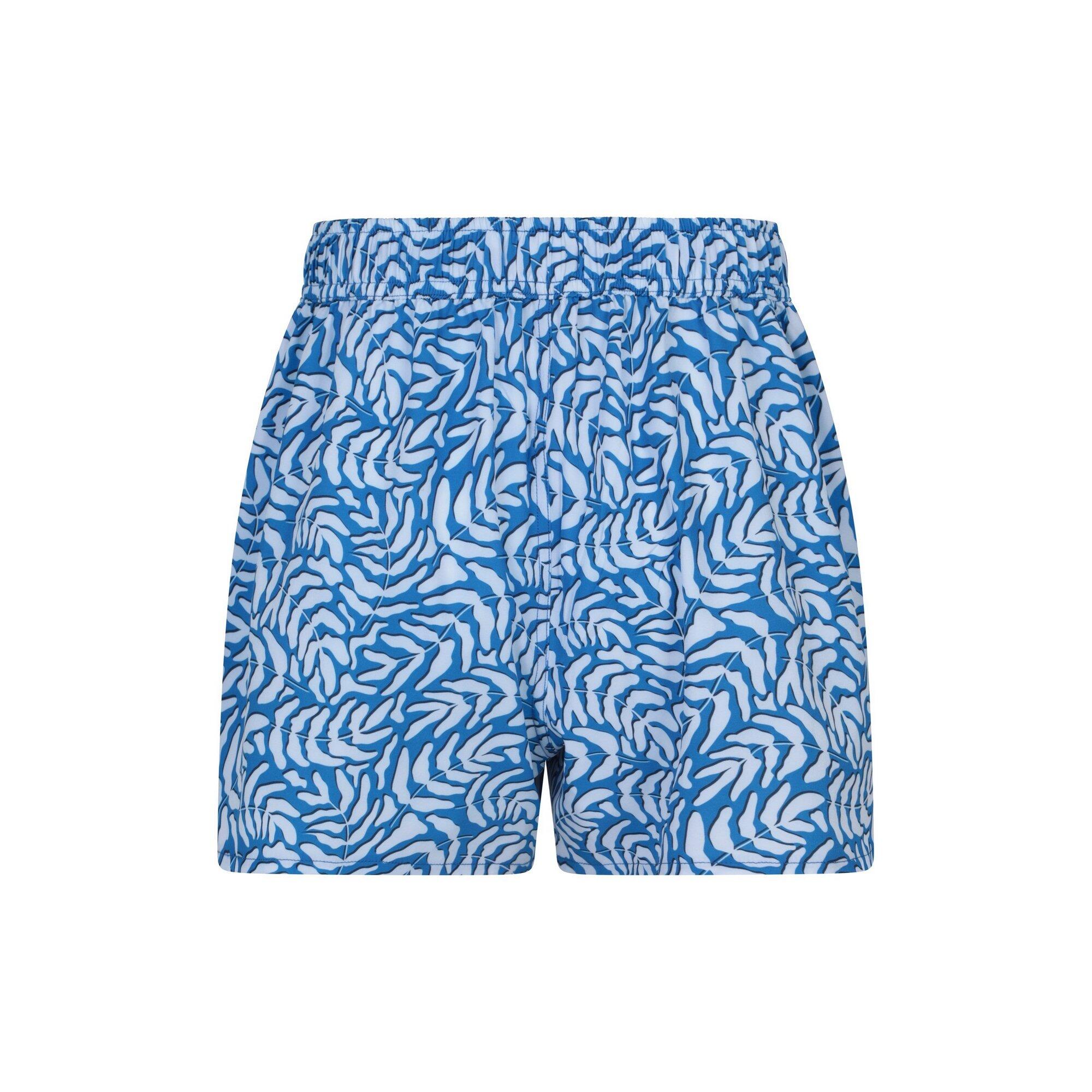Womens/Ladies Patterned Stretch Boardshorts (Blue) 2/4