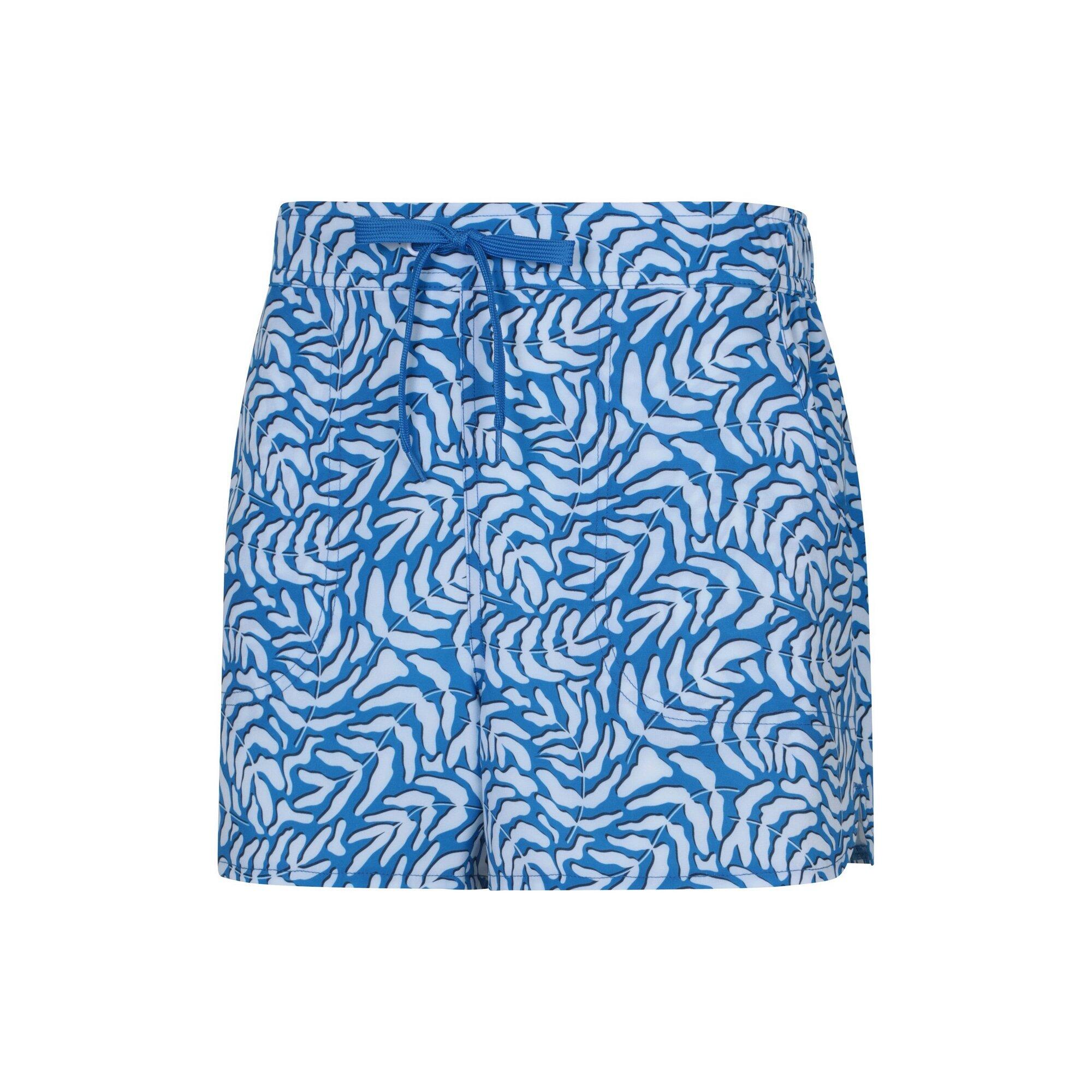 Womens/Ladies Patterned Stretch Boardshorts (Blue) 4/4
