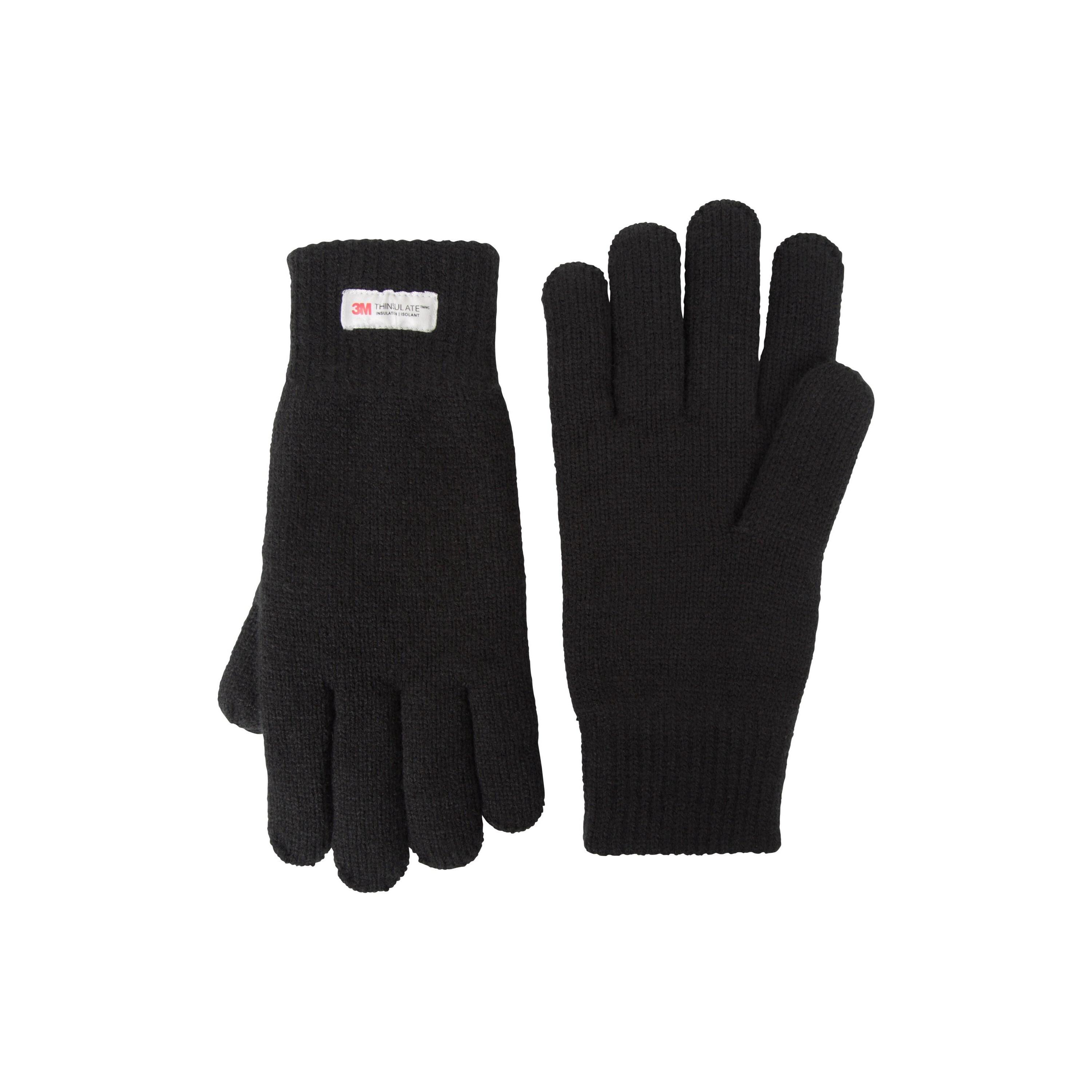 MOUNTAIN WAREHOUSE Mens Thinsulate Knitted Gloves (Black)