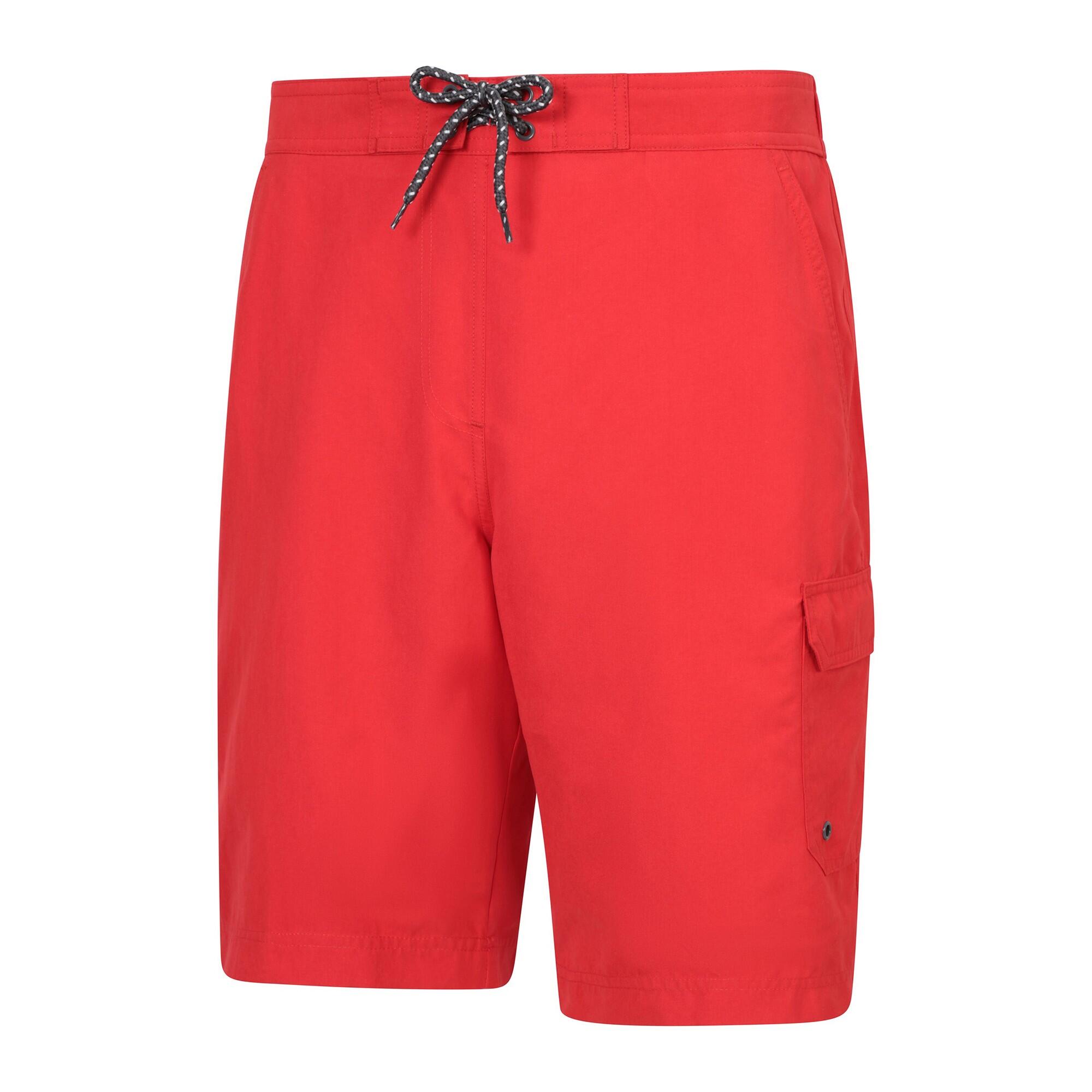 "Ocean" Badeshorts für Damen Herren Rot 3/4