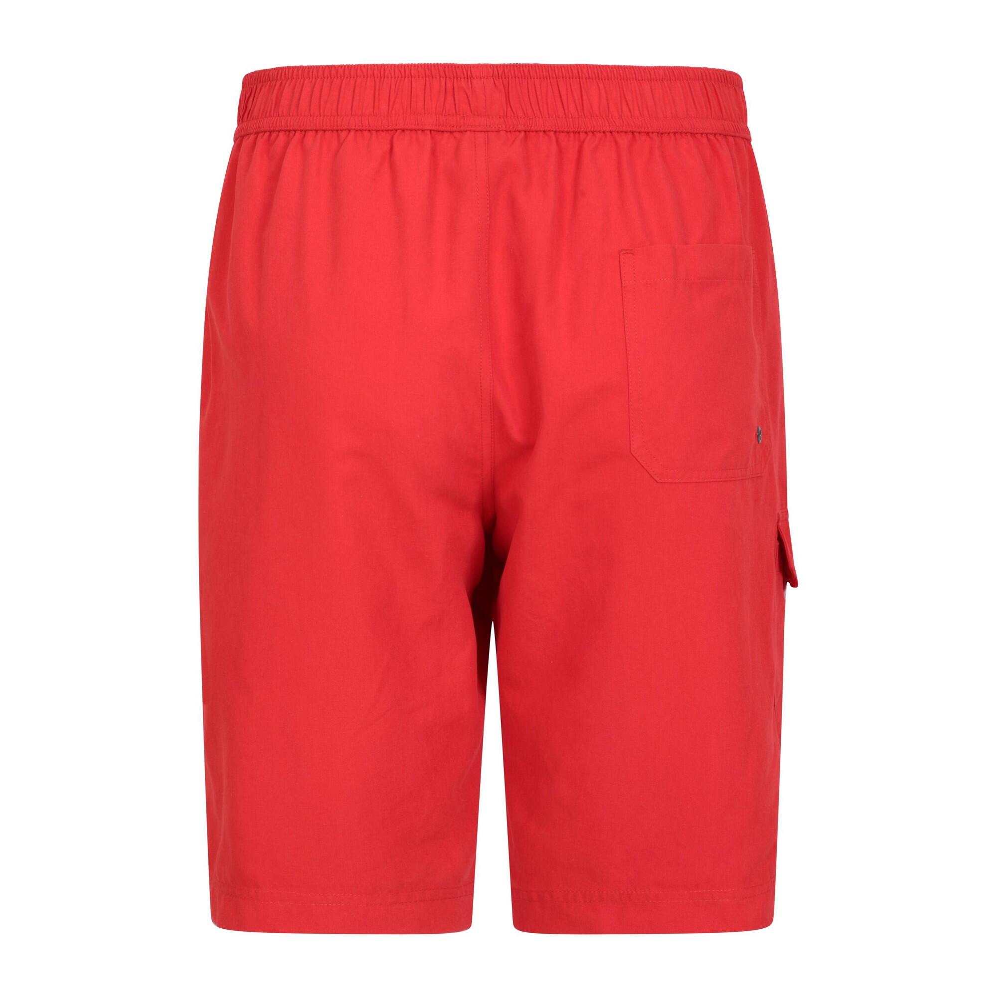 "Ocean" Badeshorts für Damen Herren Rot 2/4