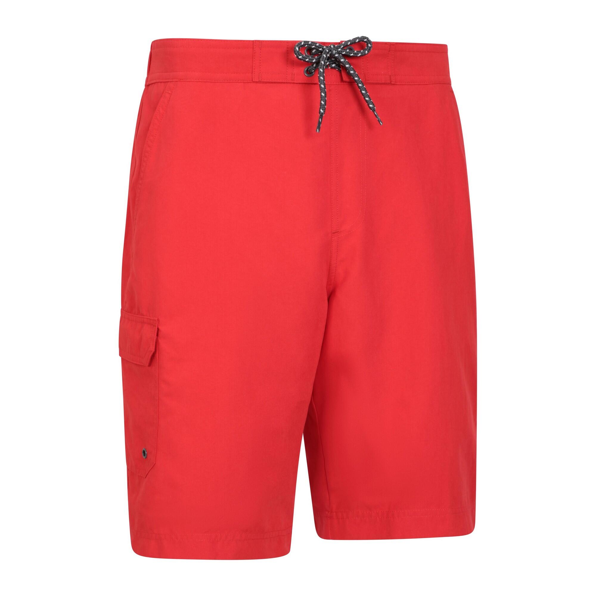 "Ocean" Badeshorts für Damen Herren Rot 4/4