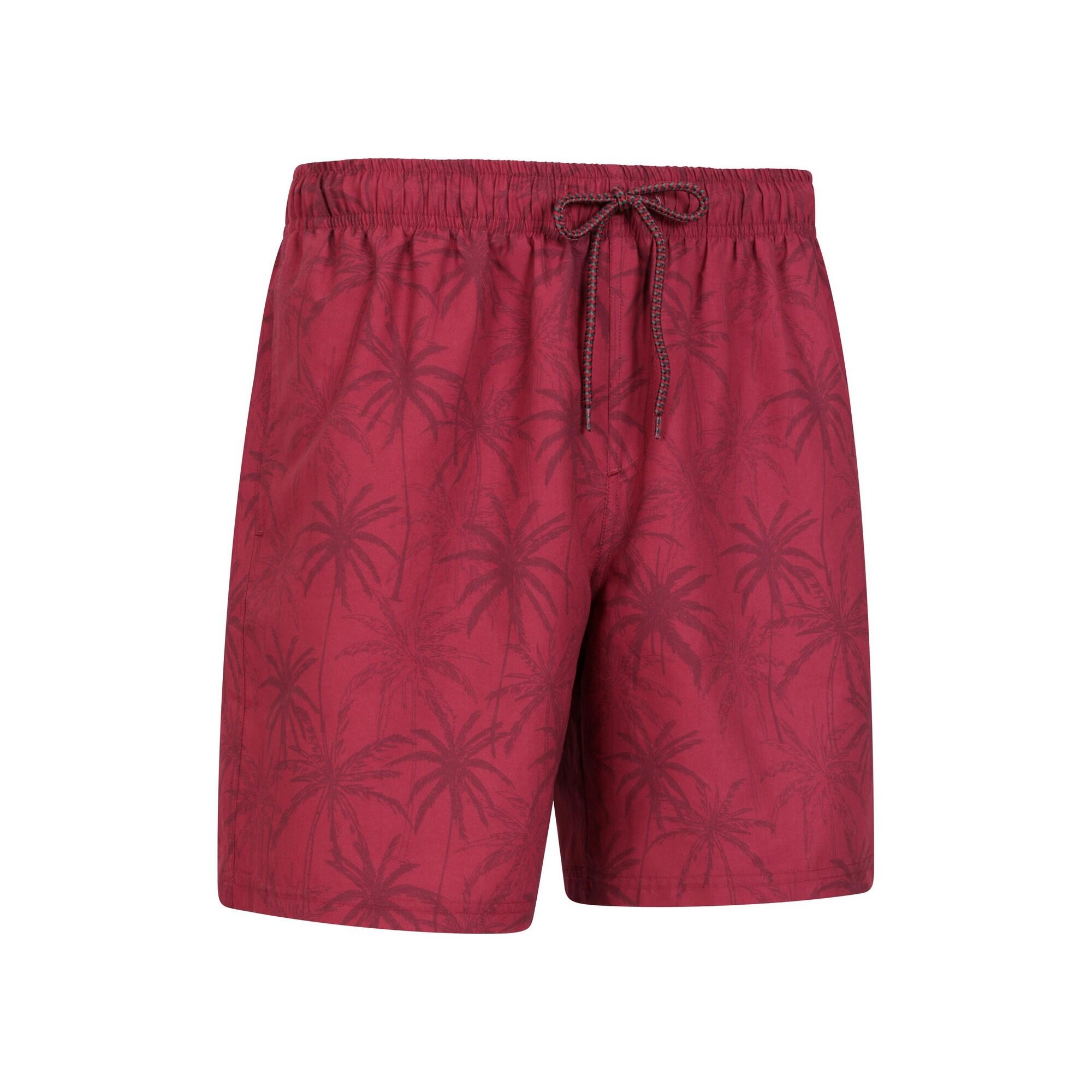 Costume Da Bagno A Pantaloncino Foglia Di Palma Uomo Mountain Warehouse Borgogna 3/3