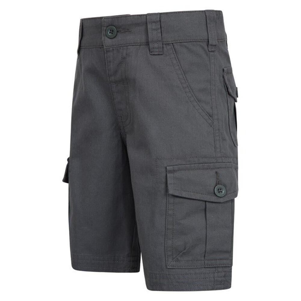 Childrens/Kids Cargo Shorts (Charcoal) 3/4