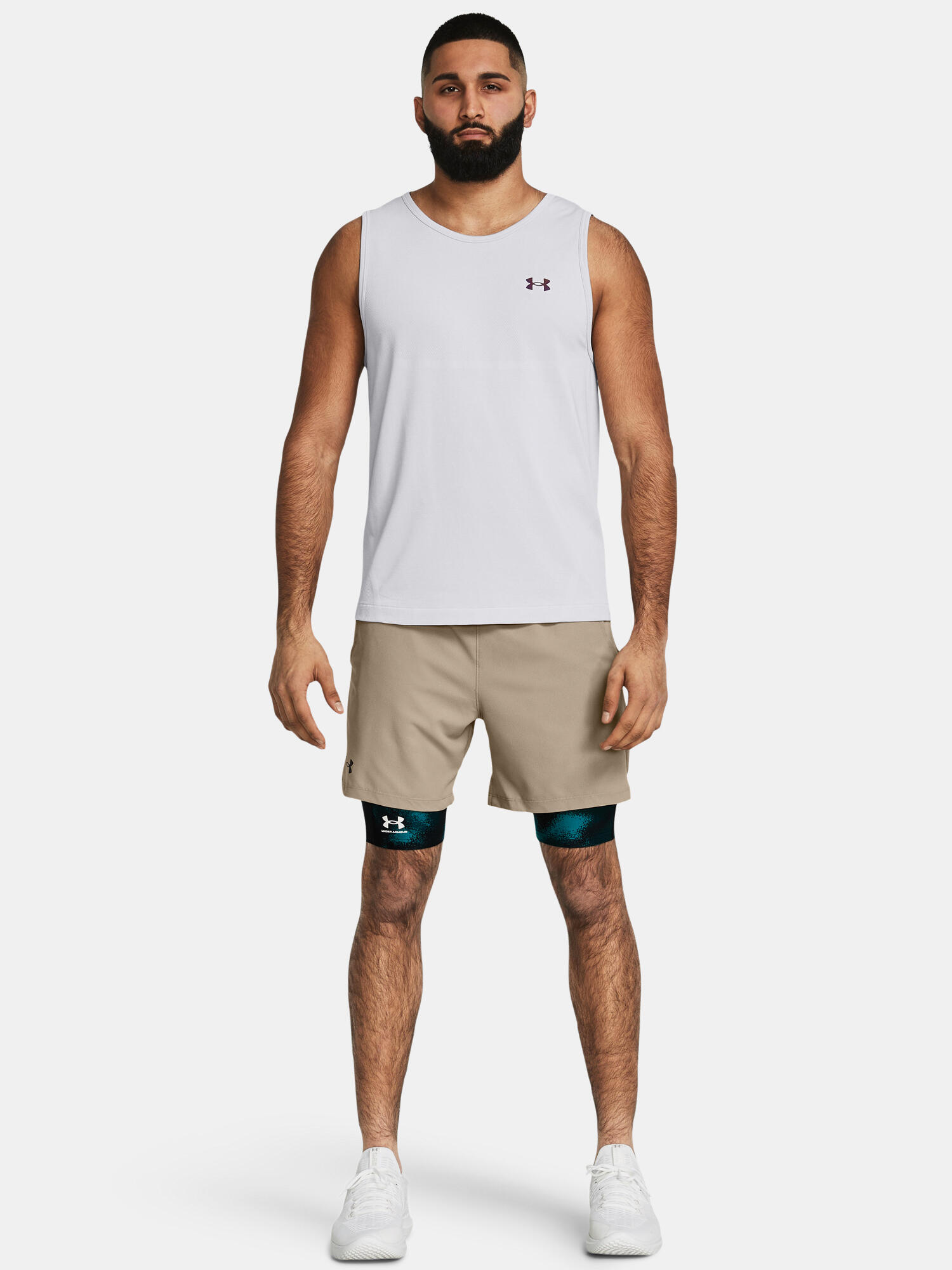 Heren Under Armour Vanish 6in Beige Korte Broek 6/6