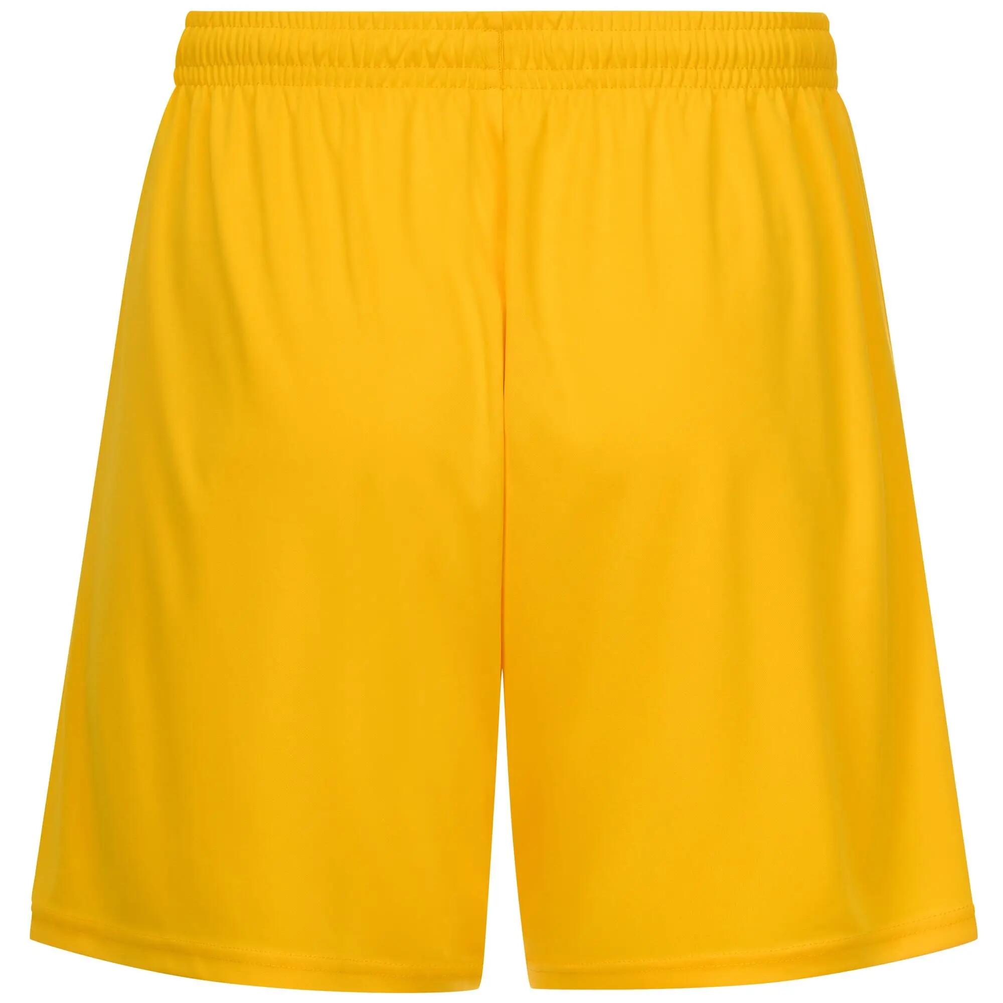 Pantalones cortos Kappa de fútbol para niño en poliéster amarillo 3/4