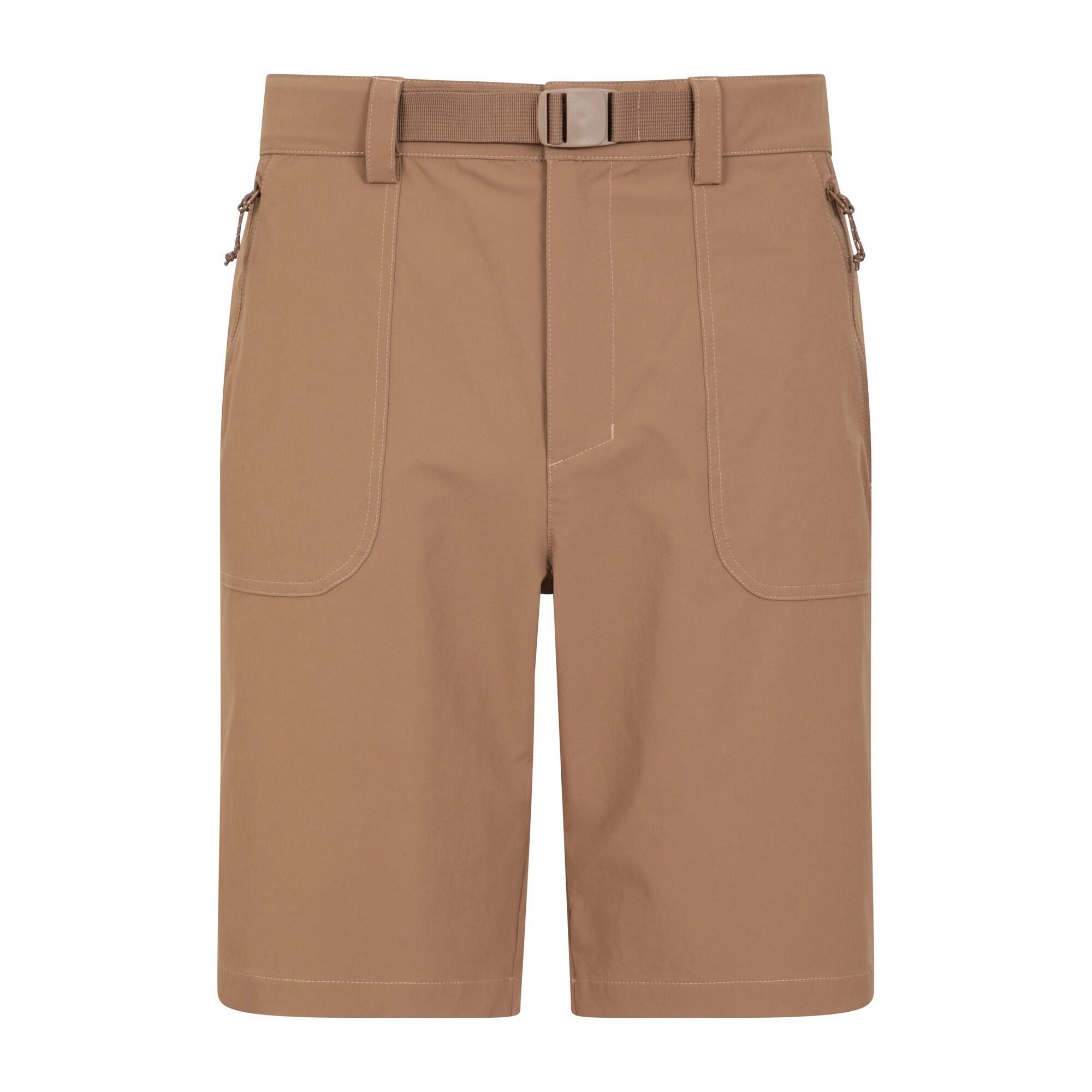 MOUNTAIN WAREHOUSE Mens Grassland Belted Shorts (Dark Beige)