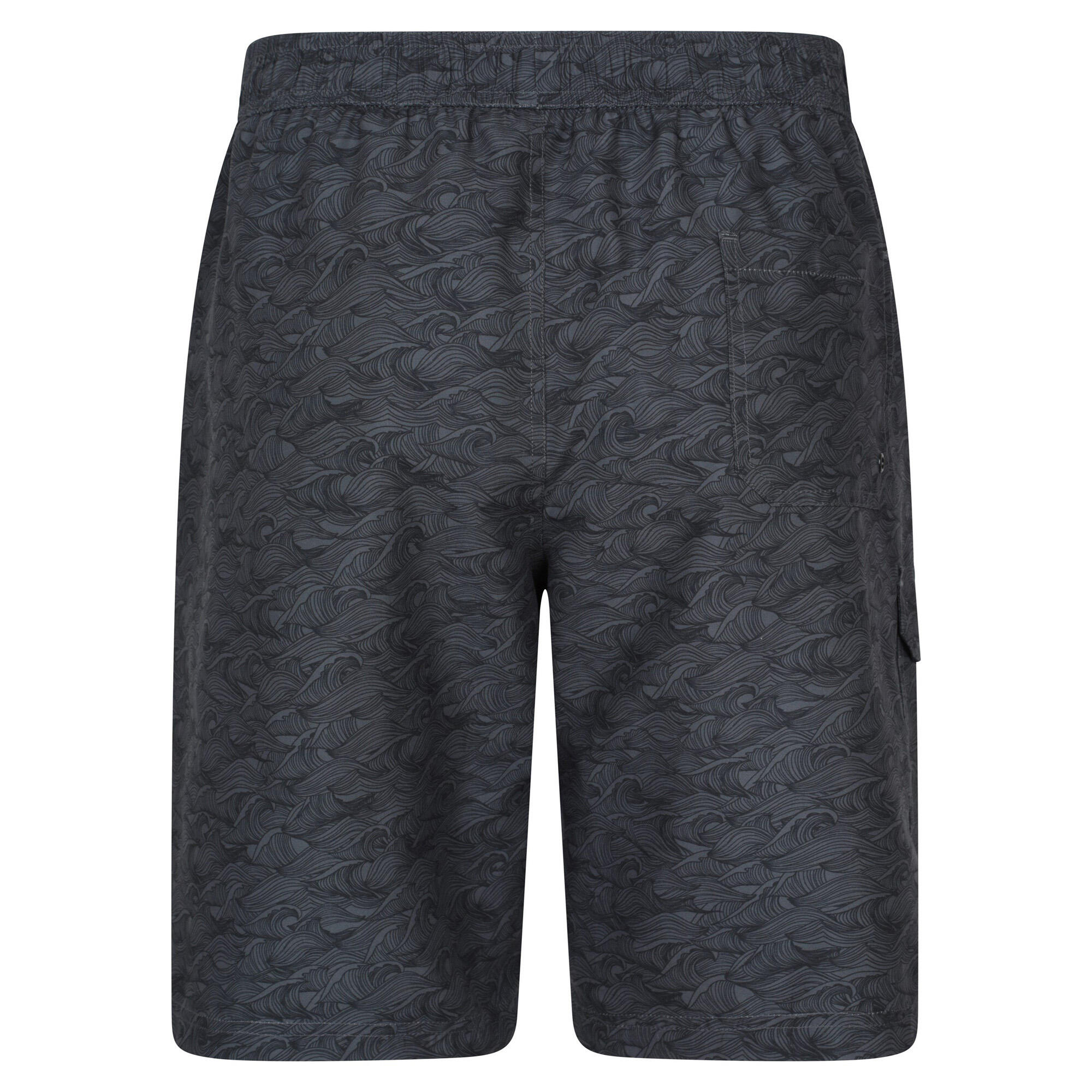 Mens Ocean Wave Boardshorts (Dark Grey) 3/5