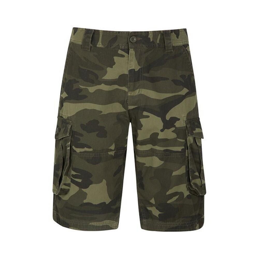 MOUNTAIN WAREHOUSE Mens Camo Cargo Shorts (Khaki Green/Black)