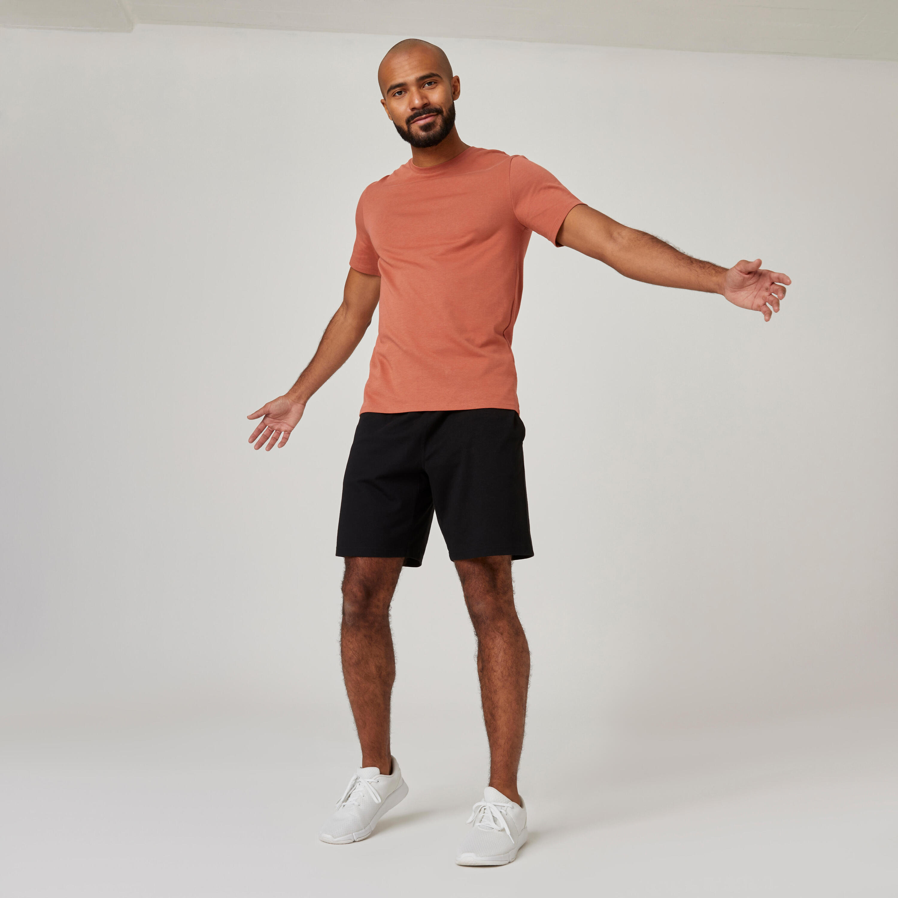 Segunda Vida - Calções de Fitness Homem 500 Essential Preto - Muito bom 2/4