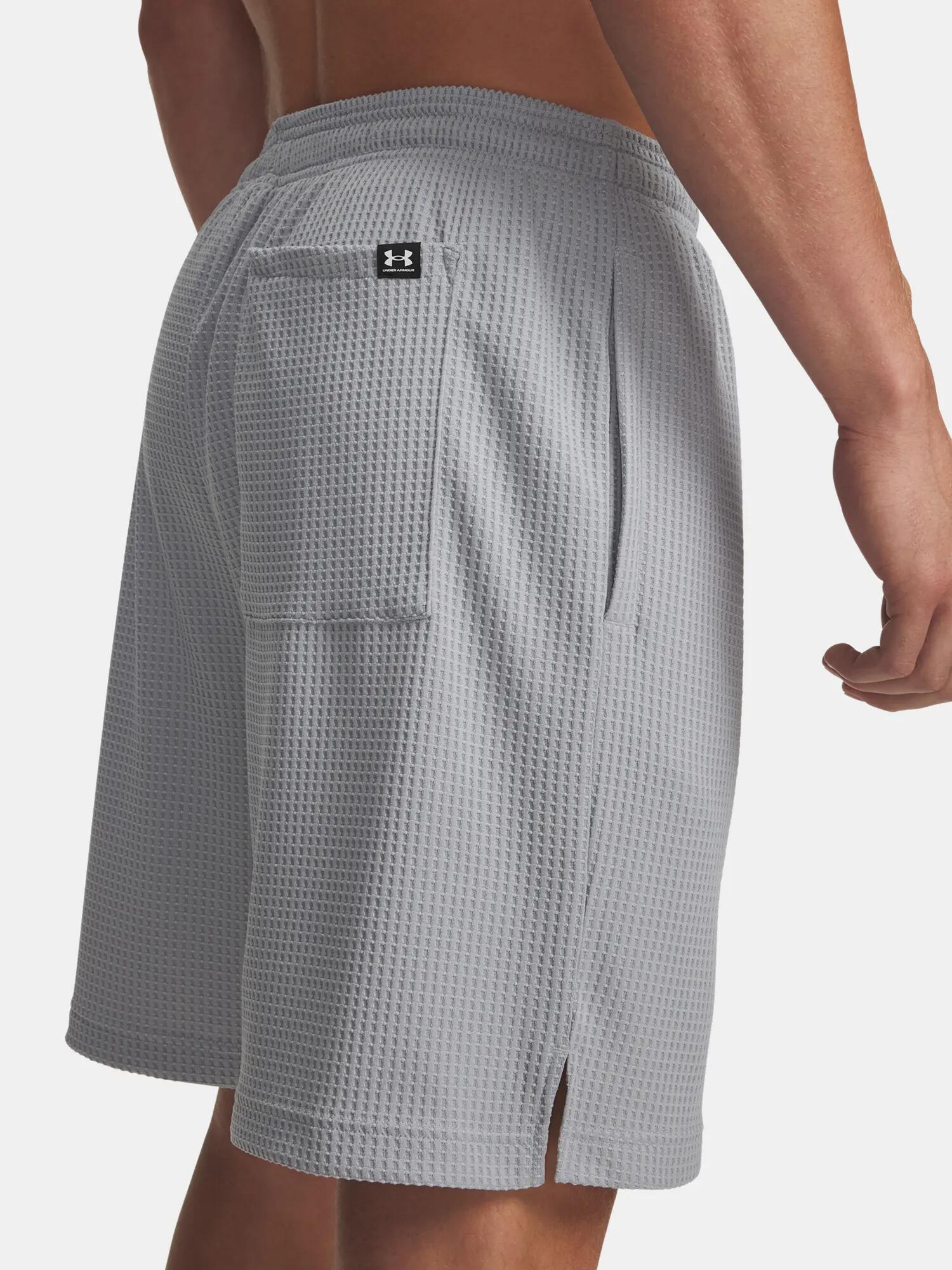Férfi Under Armour UA Rival Waffle Short-GRY rövidnadrág 3/4
