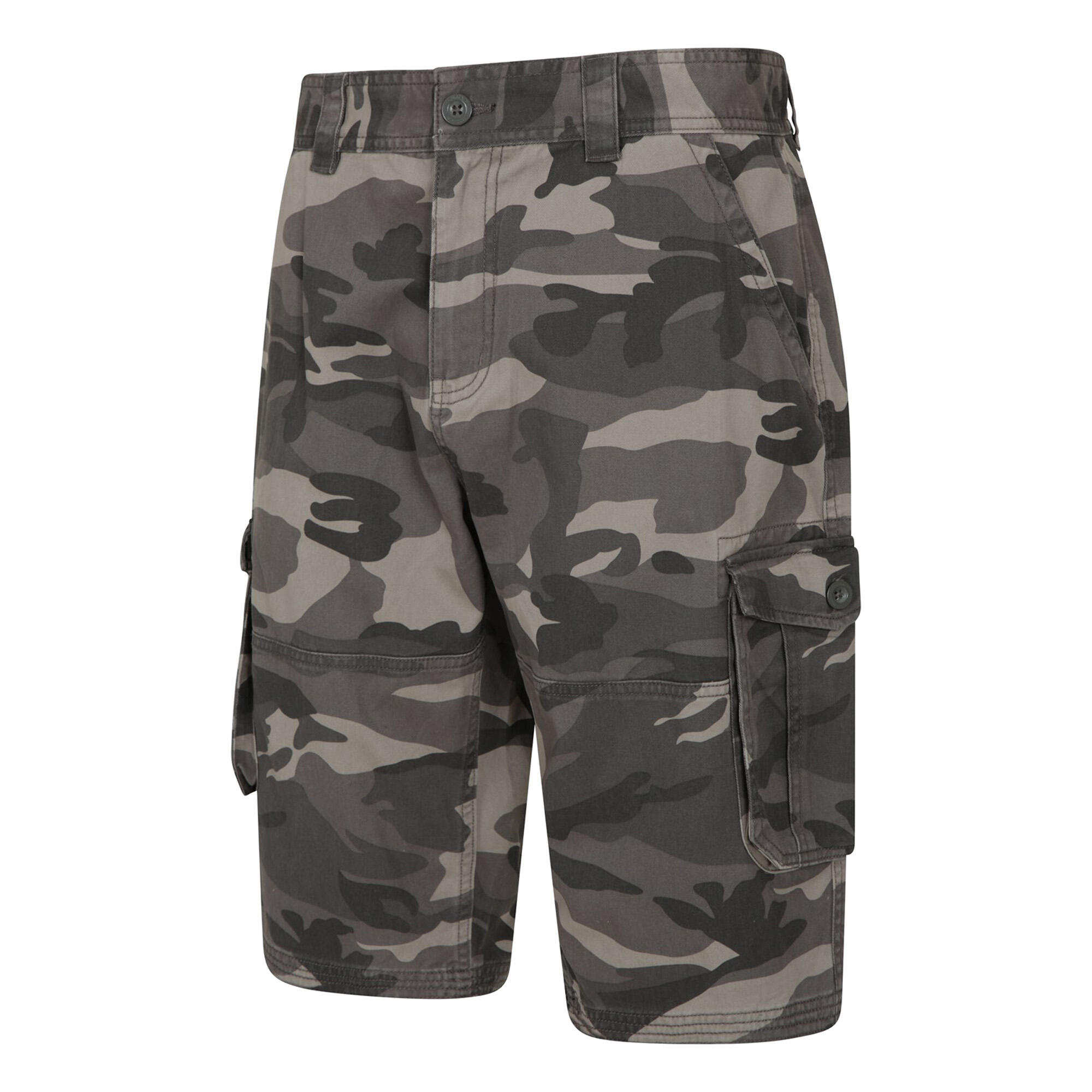 Pantaloncini Cargo Camo Uomo Mountain Warehouse Nero 3/4