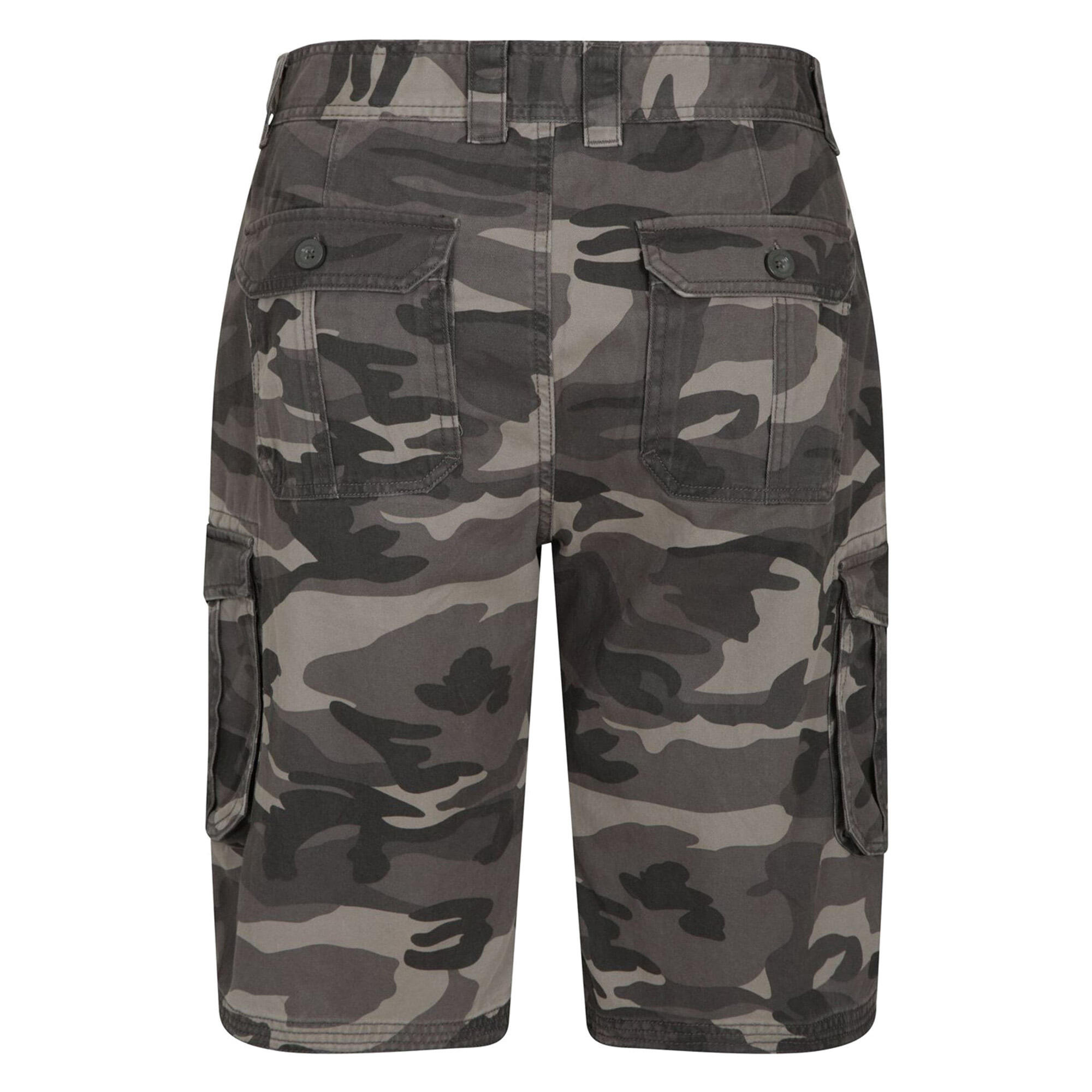 Pantaloncini Cargo Camo Uomo Mountain Warehouse Nero 2/4