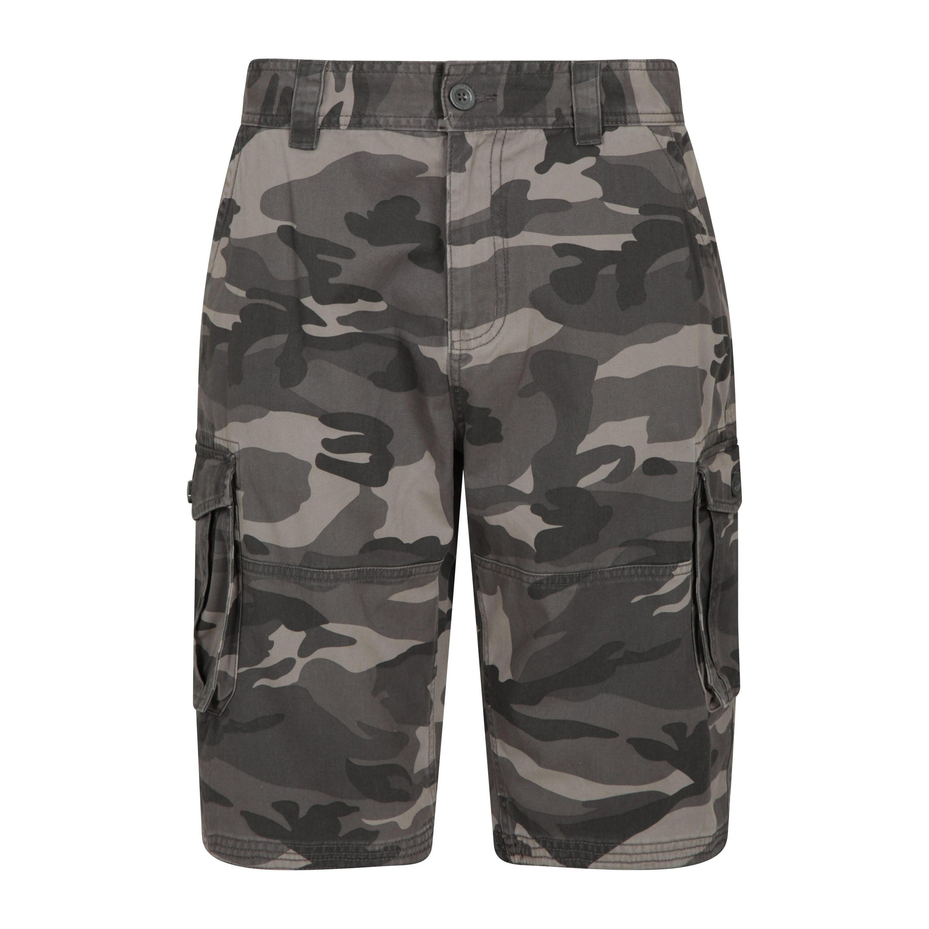 MOUNTAIN WAREHOUSE Mens Camo Cargo Shorts (Black)
