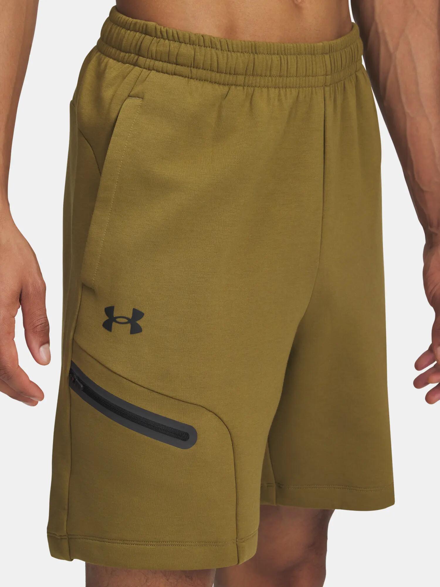 Férfi rövidnadrág Under Armour UA Unstoppable Flc Shorts-GRN 3/4