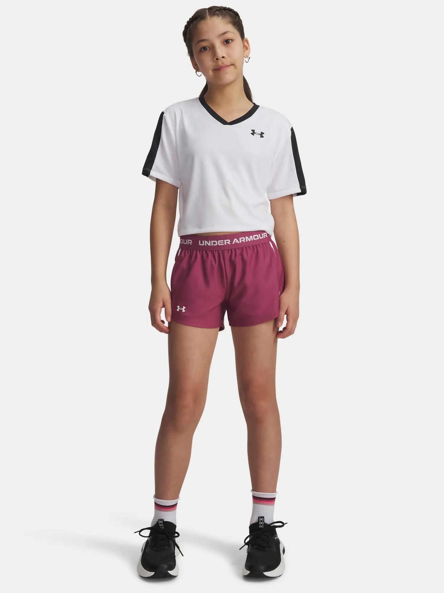 Lányka rövidnadrág Under Armour G Tech Play Up Short-RED 5/5
