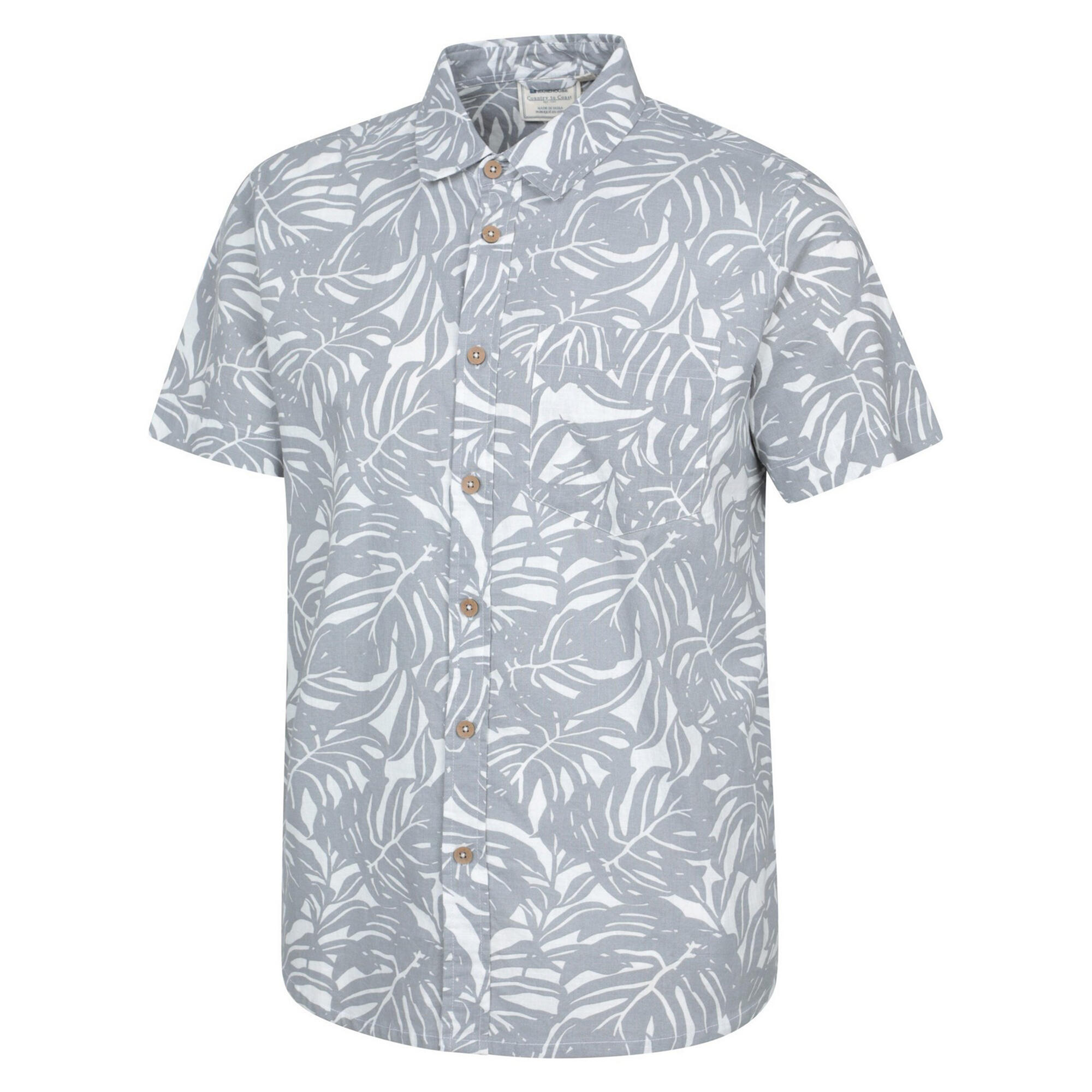 Camicia Tropicale Maniche Corte Uomo Mountain Warehouse Grigio 4/4