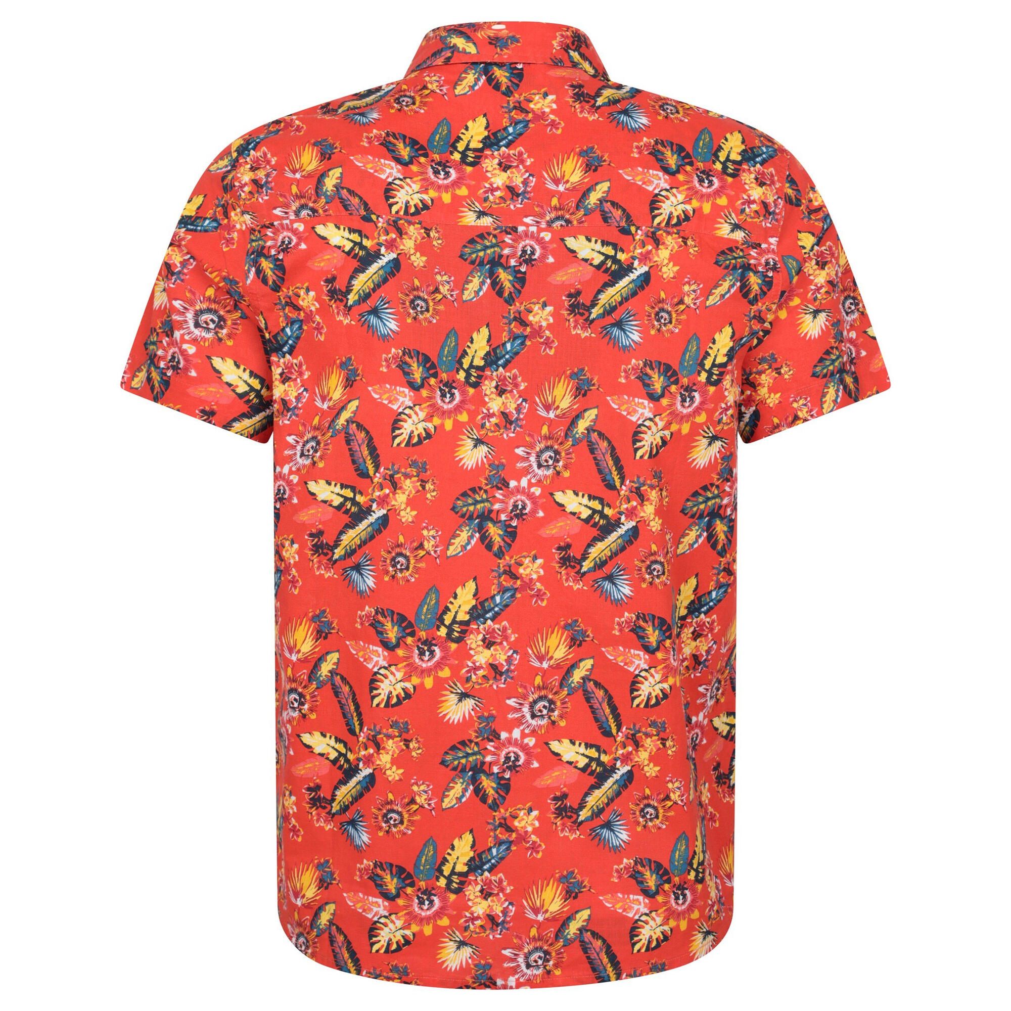 Chemise Manches Courtes TROPICAL Homme (Orange) 2/3
