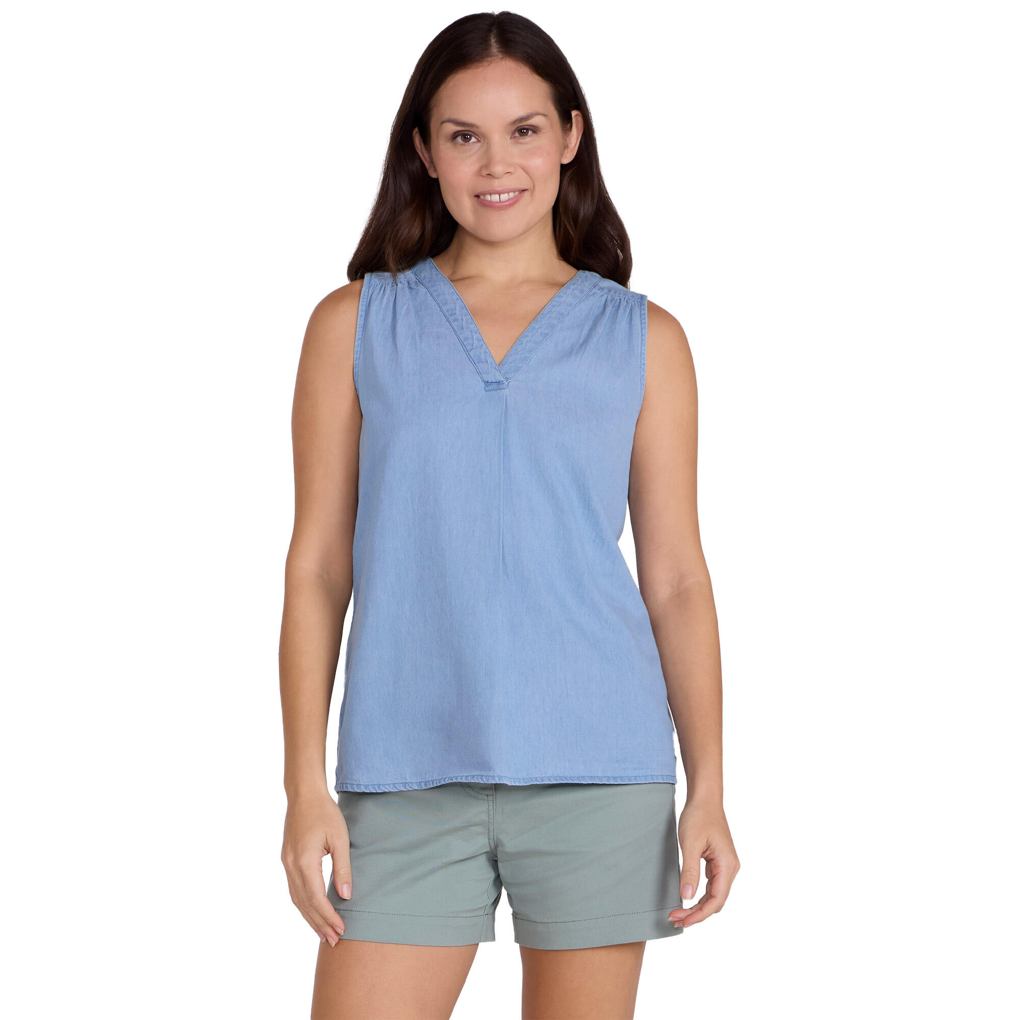 Haut Sans Manches TUSCANY Femme (Bleu Clair) 4/4