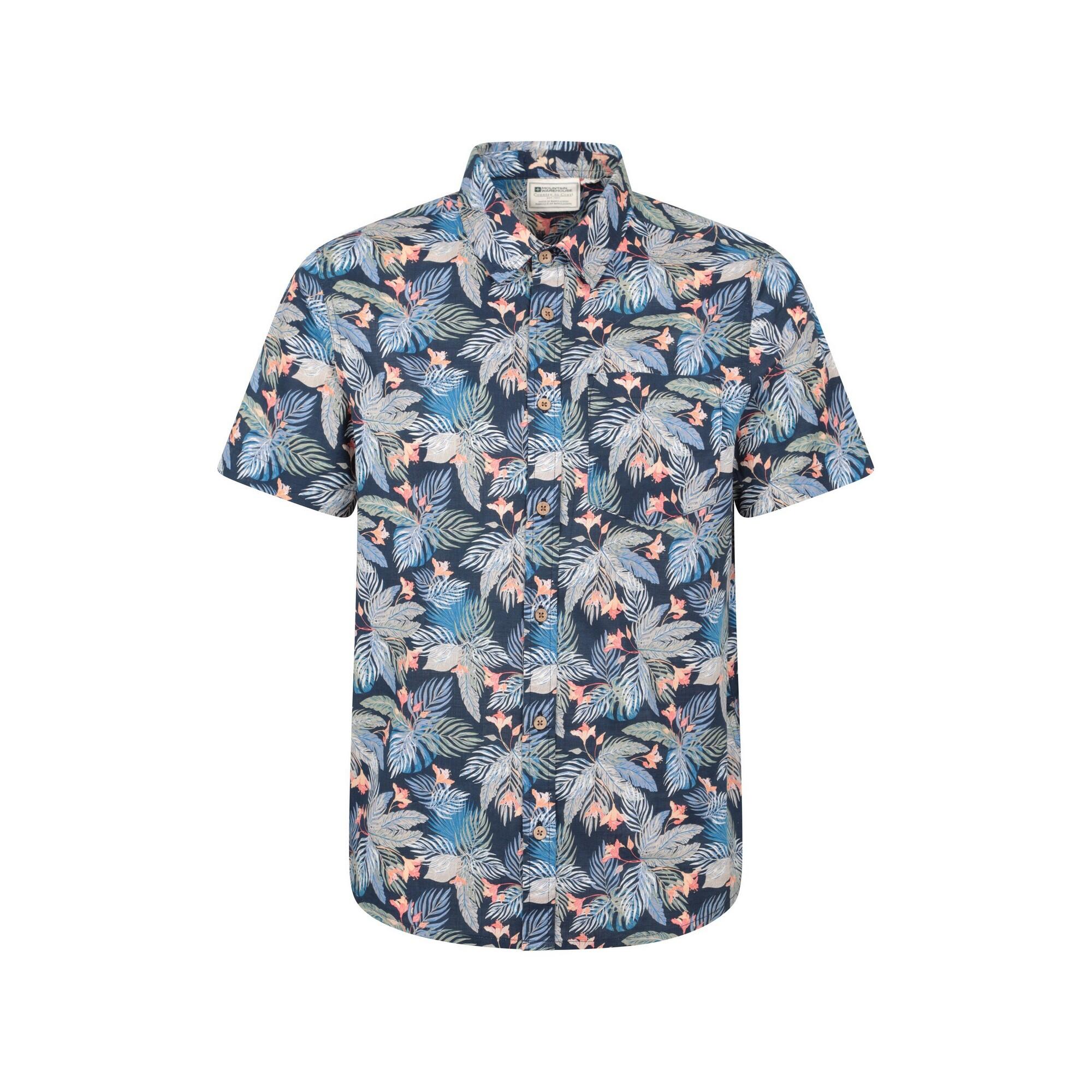 MOUNTAIN WAREHOUSE Camicia Tropicale Maniche Corte Uomo Mountain Warehouse Blu