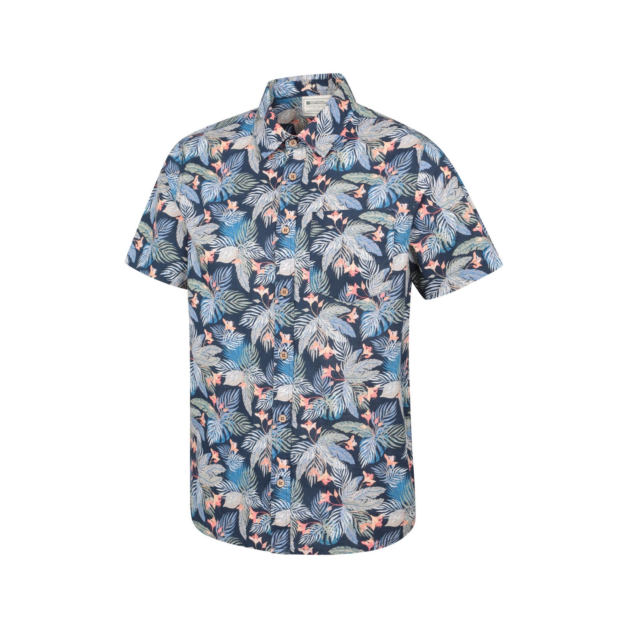 Camicia Tropicale Maniche Corte Uomo Mountain Warehouse Blu 4/4