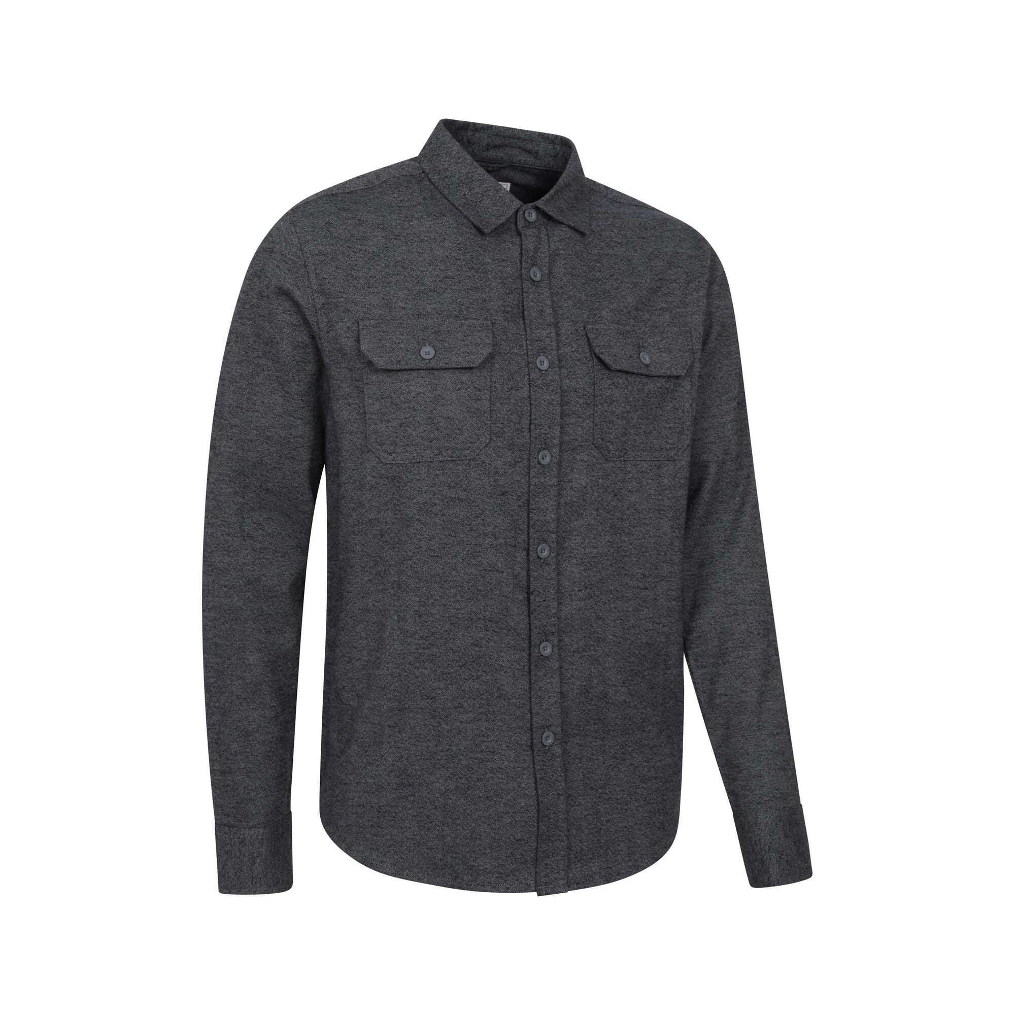 Camicia Manica Lunga Uomo Mountain Warehouse Trace Grigio Scuro 3/4