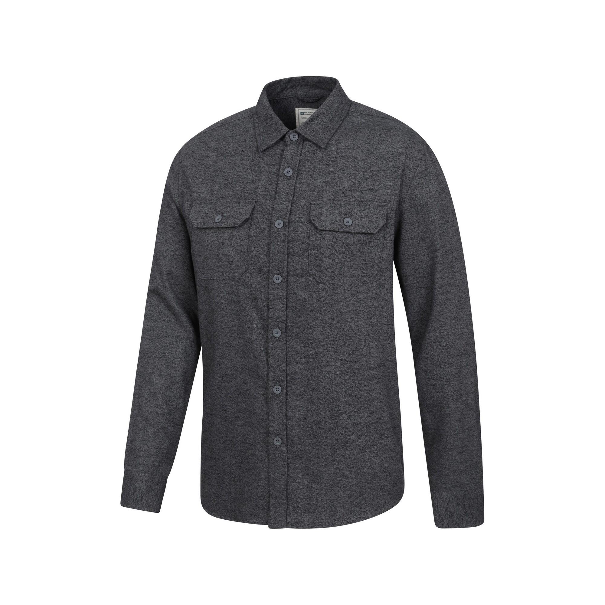 Camicia Manica Lunga Uomo Mountain Warehouse Trace Grigio Scuro 4/4