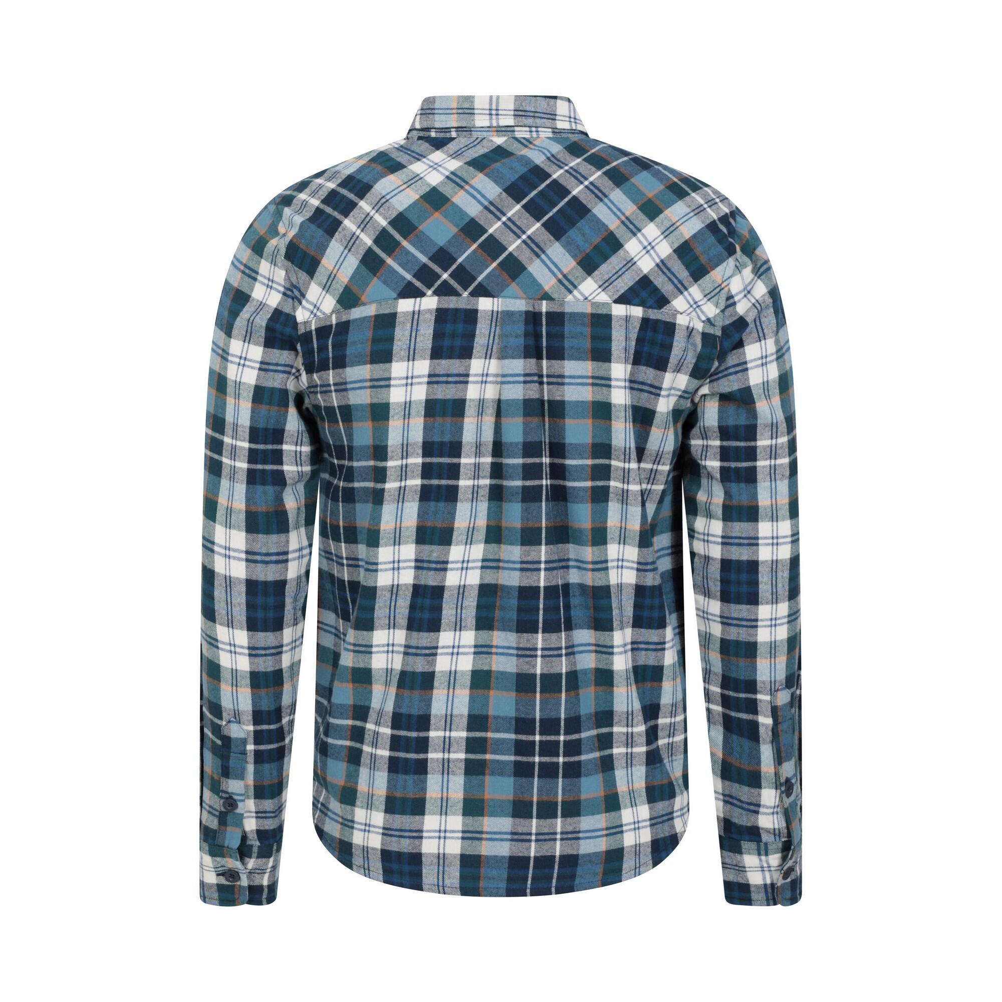 Camicia Manica Lunga Uomo Mountain Warehouse Trace Azzurro 2/4