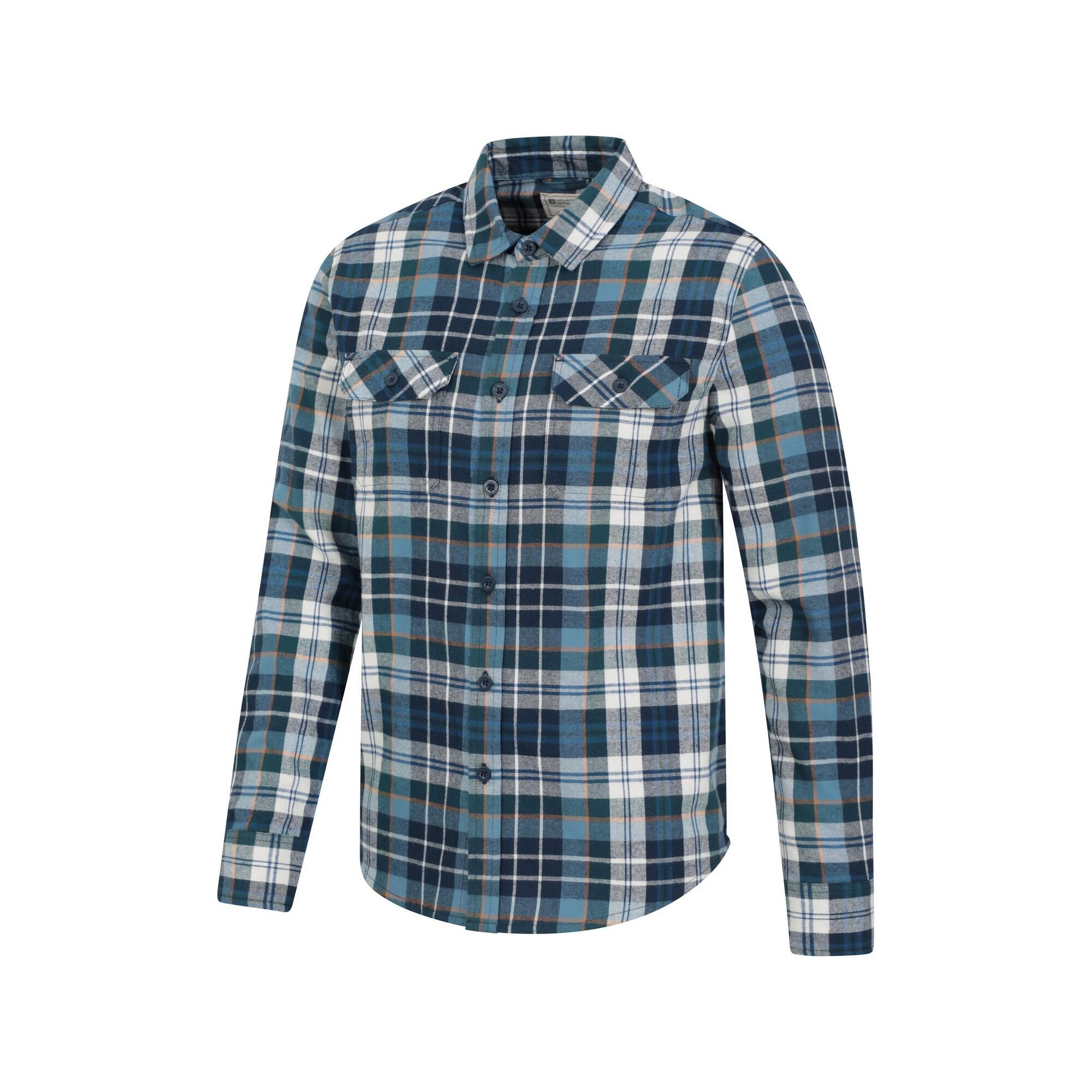 Camicia Manica Lunga Uomo Mountain Warehouse Trace Azzurro 4/4