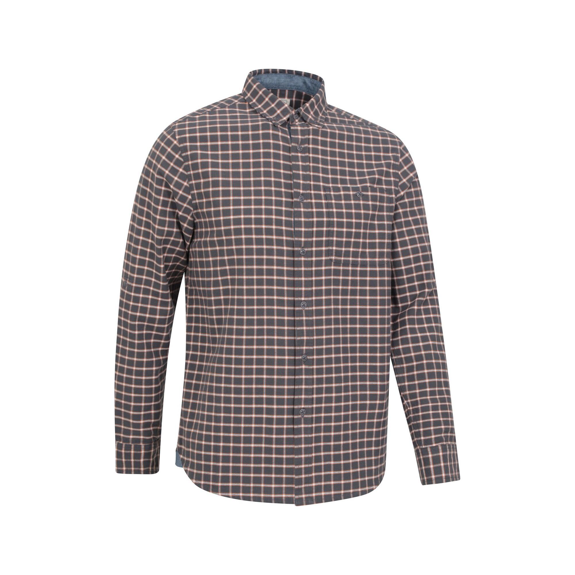 Camicia A Quadri Uomo Mountain Warehouse Driftwood Grigio Scuro 3/4