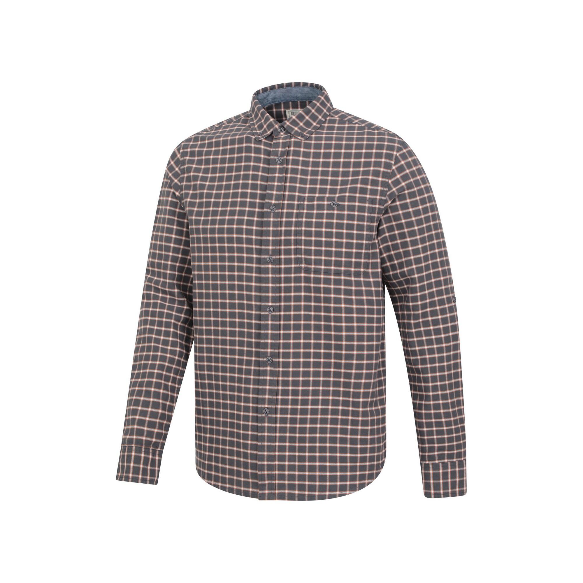 Camicia A Quadri Uomo Mountain Warehouse Driftwood Grigio Scuro 4/4