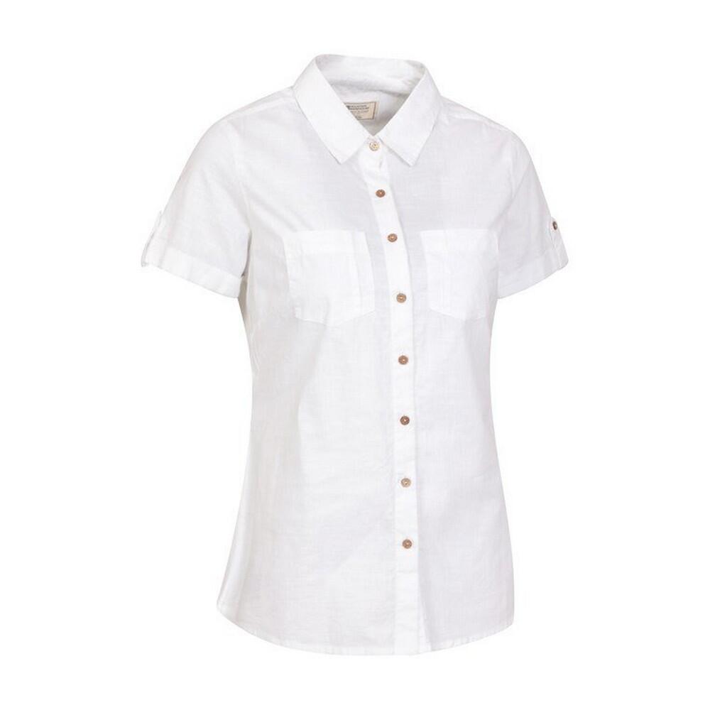 Camicia Maniche Corte Donna Mountain Warehouse Coconut Bianco 3/5