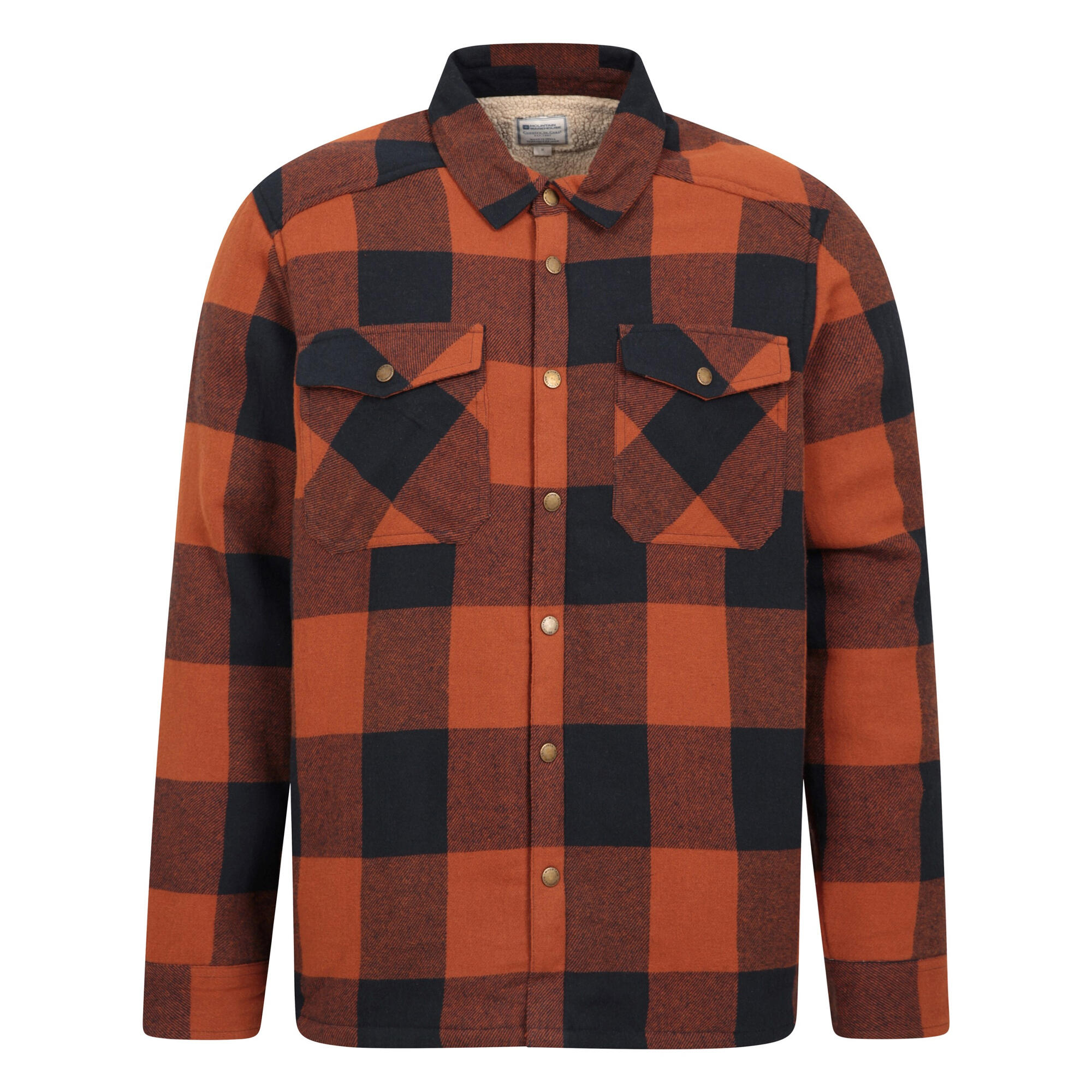 MOUNTAIN WAREHOUSE Camicia Foderato Di Borg Uomo Mountain Warehouse Pinn Arancia Bruciata