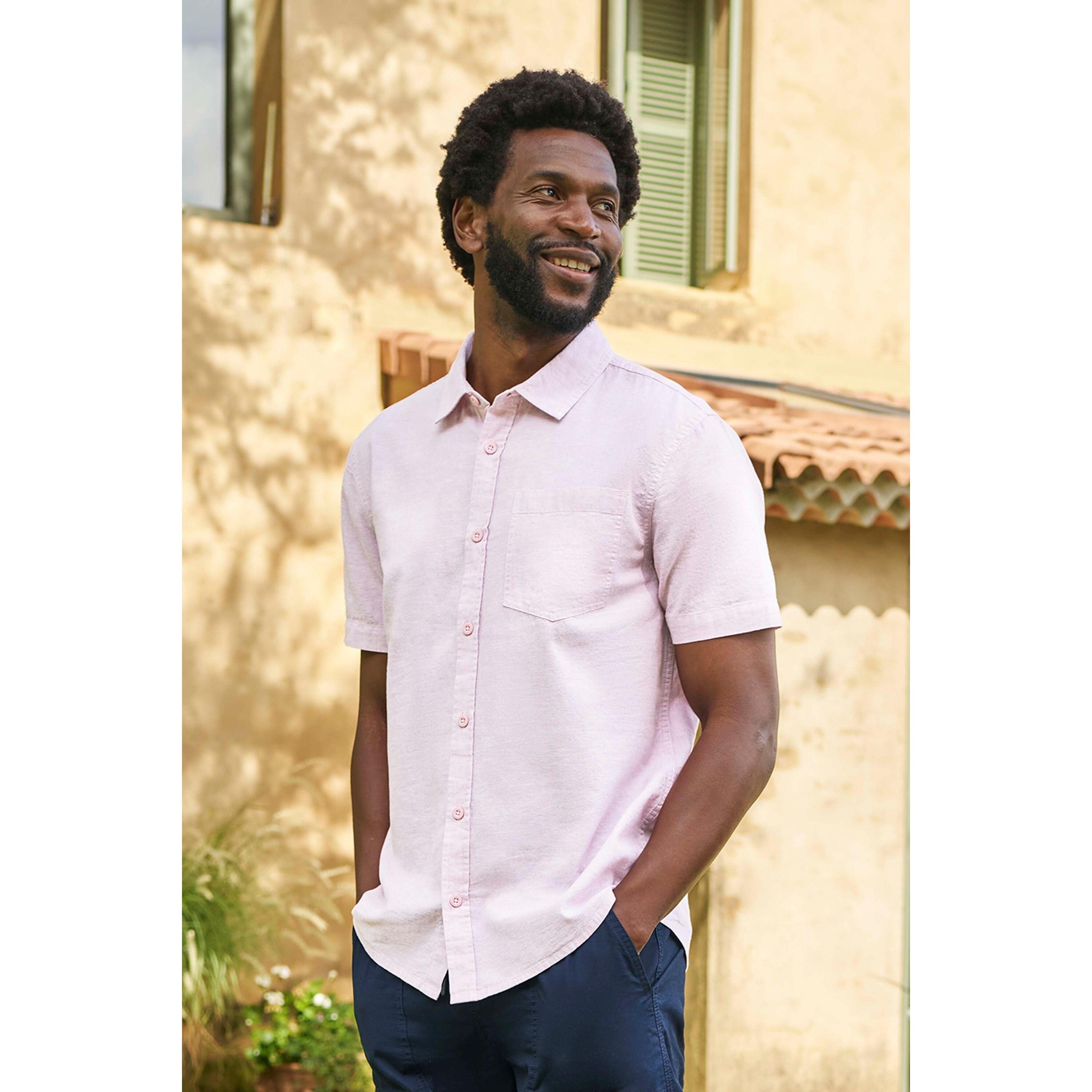 MOUNTAIN WAREHOUSE Mens Lowe Linen Blend Shirt (Dusky Purple)