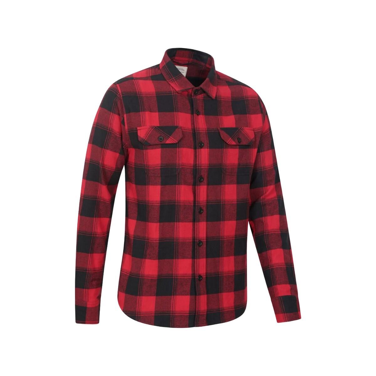 Camicia Manica Lunga Uomo Mountain Warehouse Trace Rosso 4/4