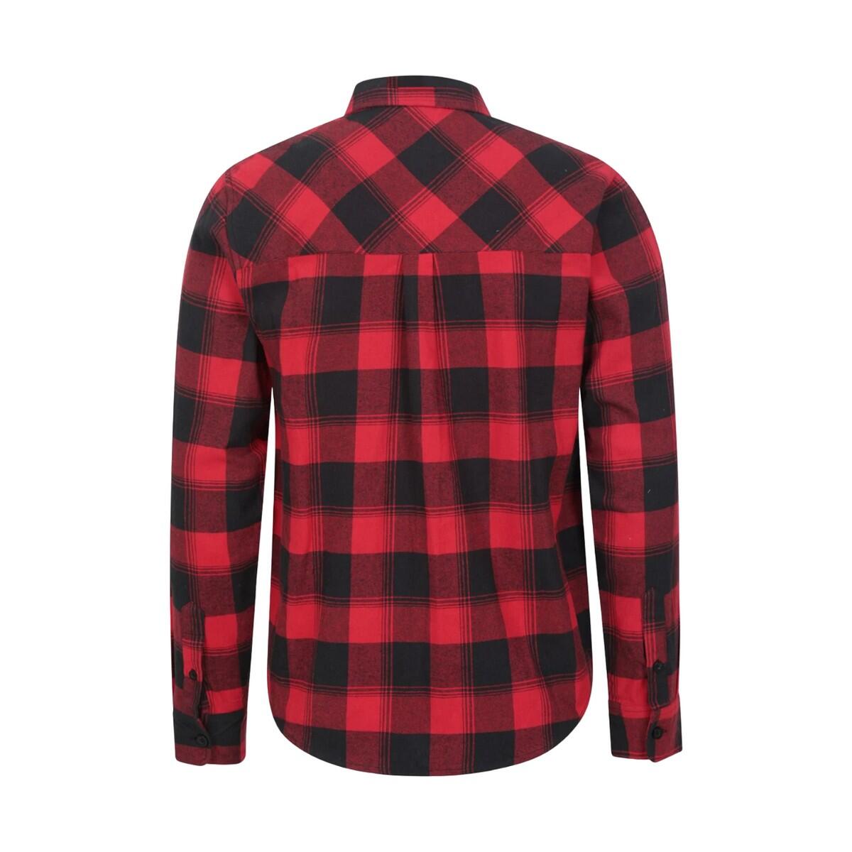 Camicia Manica Lunga Uomo Mountain Warehouse Trace Rosso 2/4