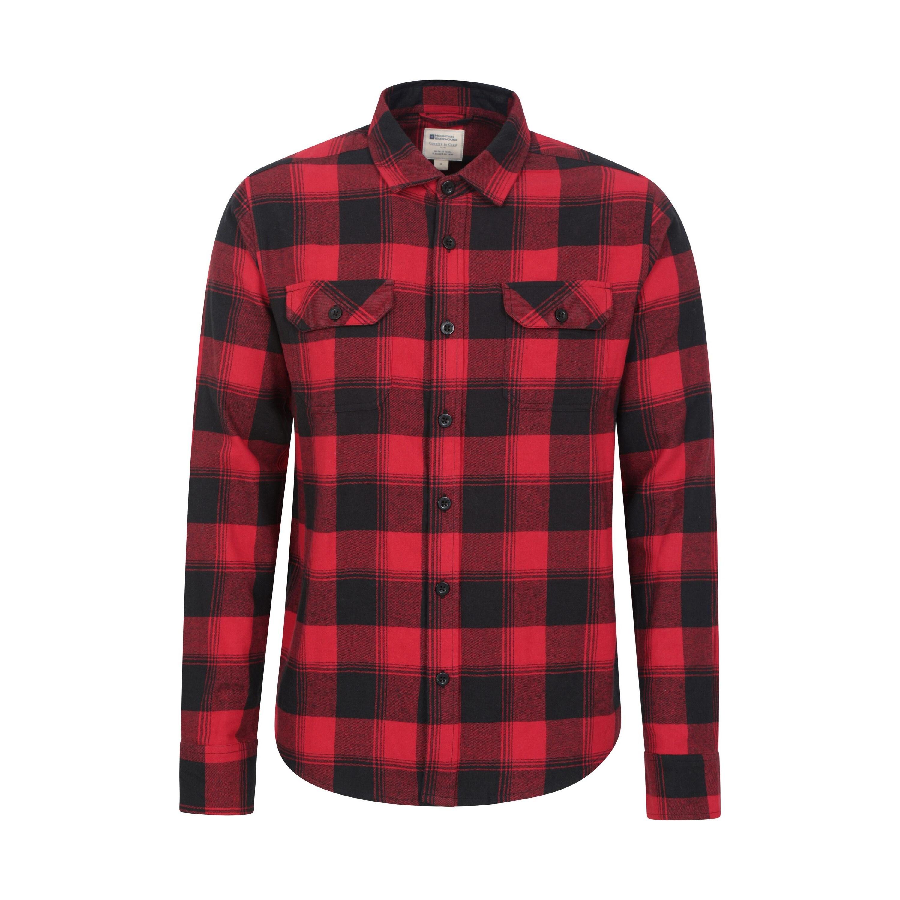 MOUNTAIN WAREHOUSE Camicia Manica Lunga Uomo Mountain Warehouse Trace Rosso